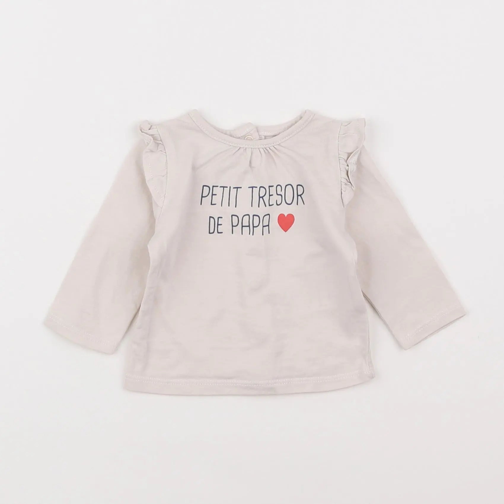 Vertbaudet - tee-shirt beige - 3 mois