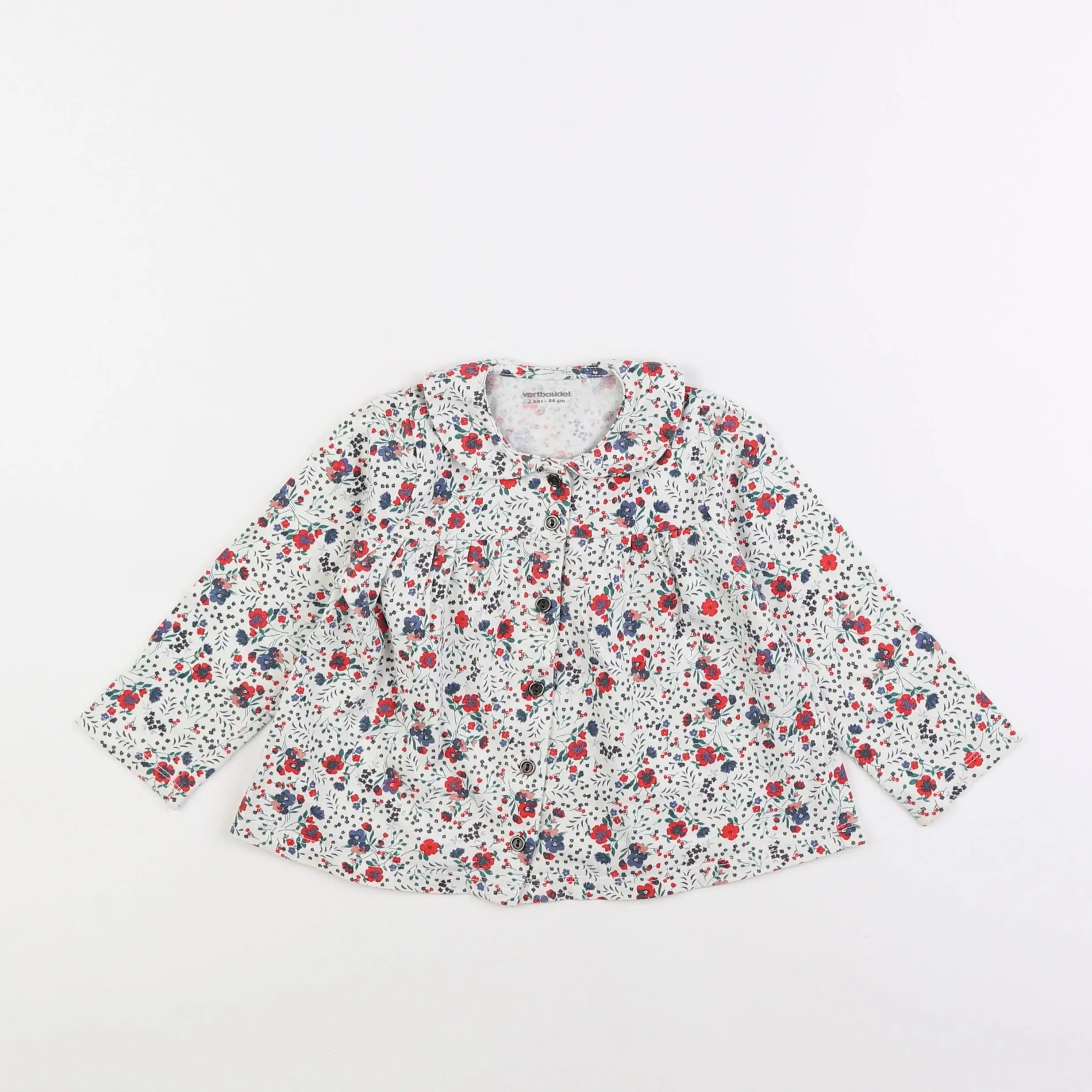 Vertbaudet - chemise multicolore - 2 ans