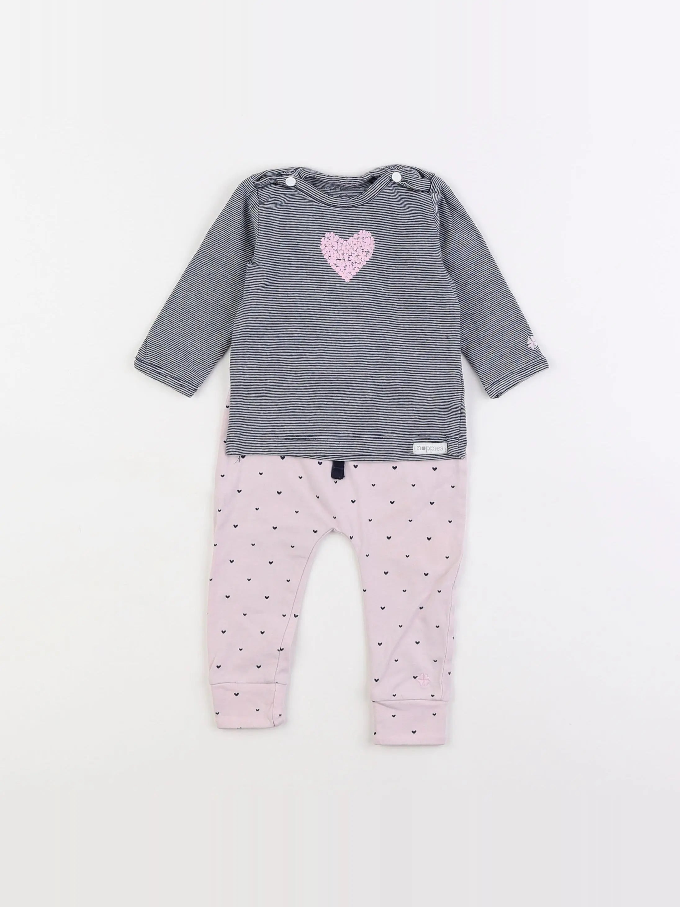 Noppies - ensemble rose - 3/6 mois