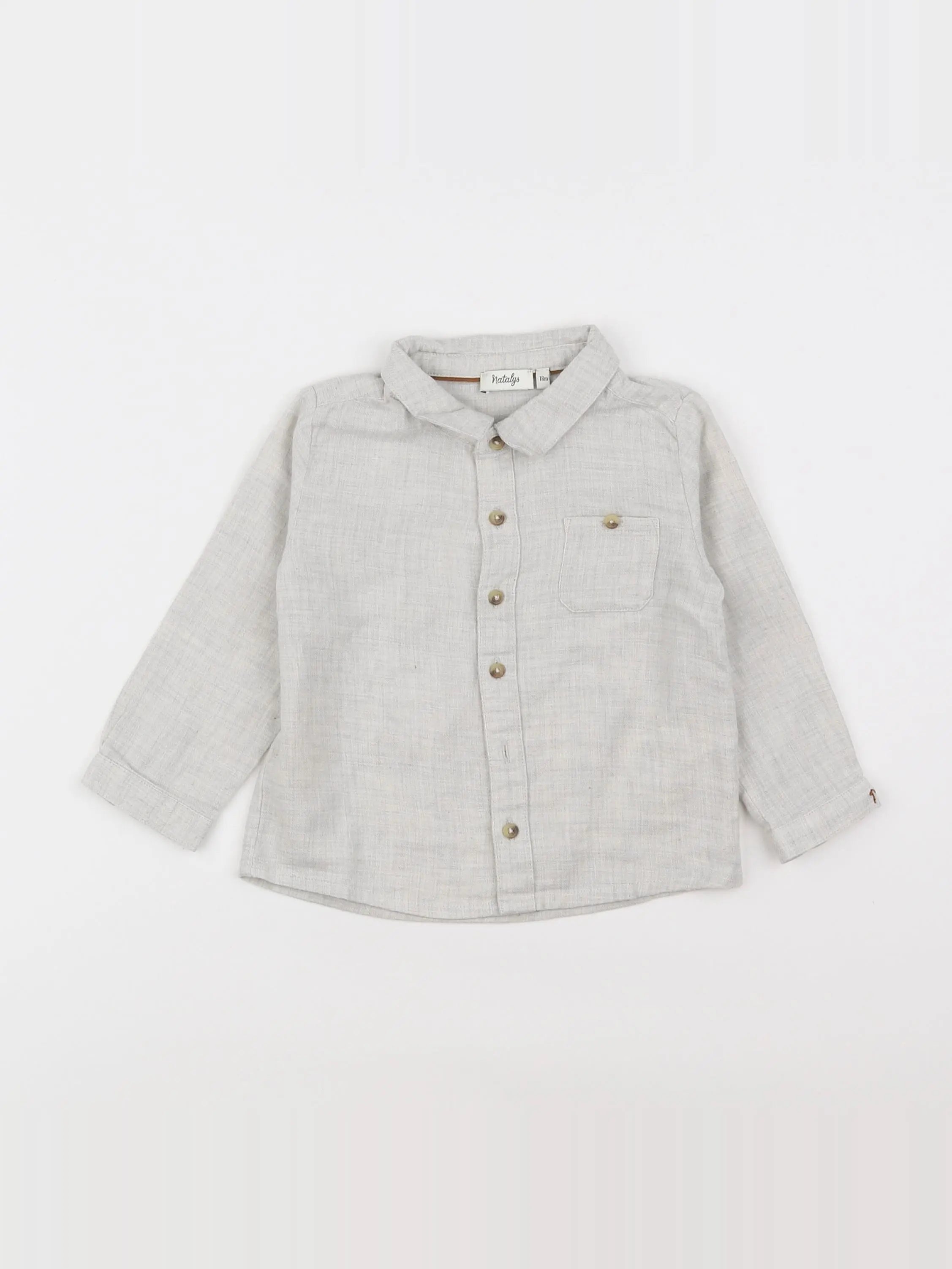 Natalys - chemise gris - 18 mois