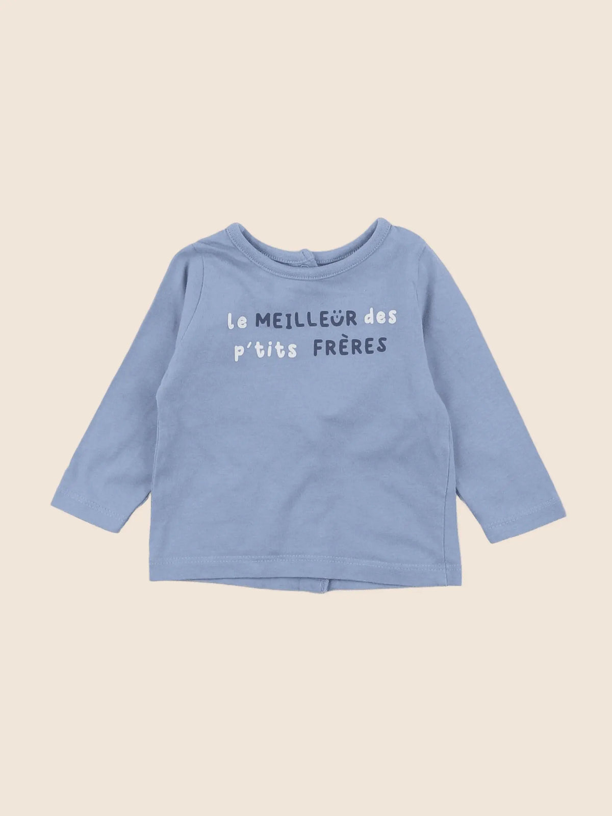 Vertbaudet - tee-shirt bleu - 3 mois