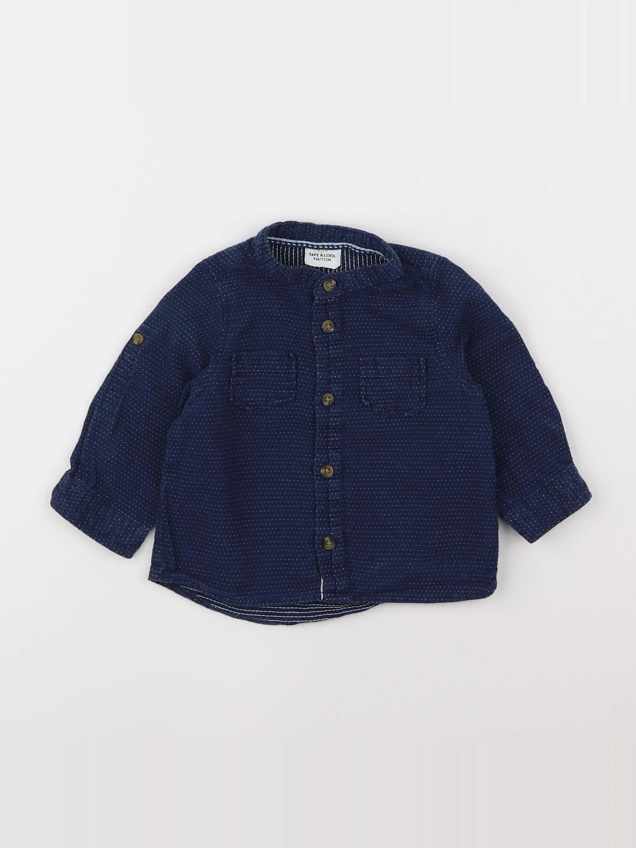 Tape à l'oeil - chemise bleu - 9 mois