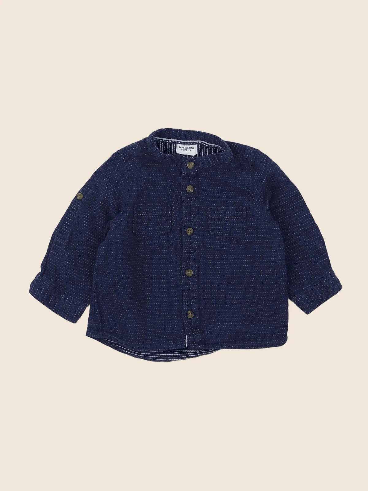 Tape à l'oeil - chemise bleu - 9 mois
