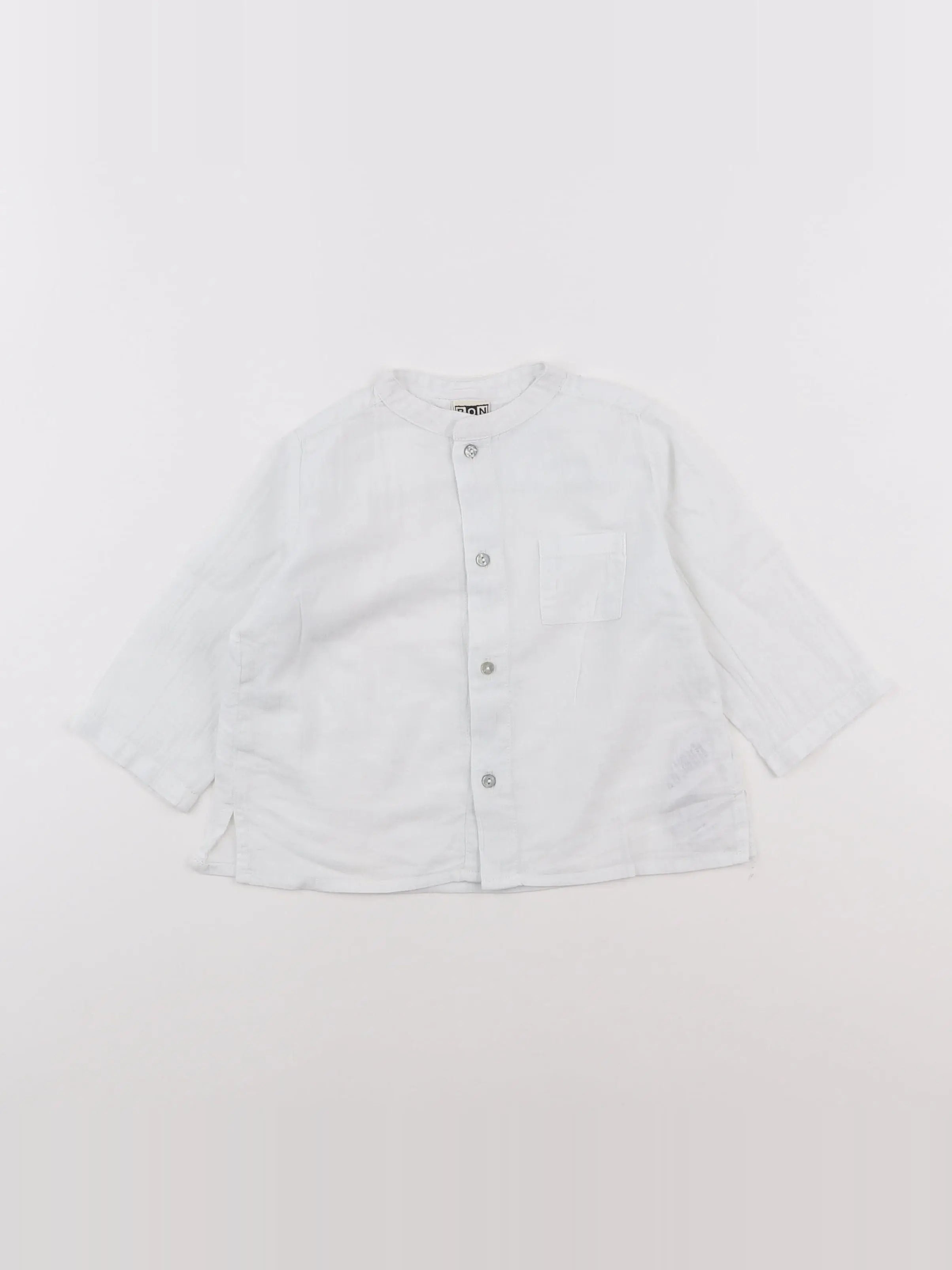 Bonton - chemise blanc - 12 mois