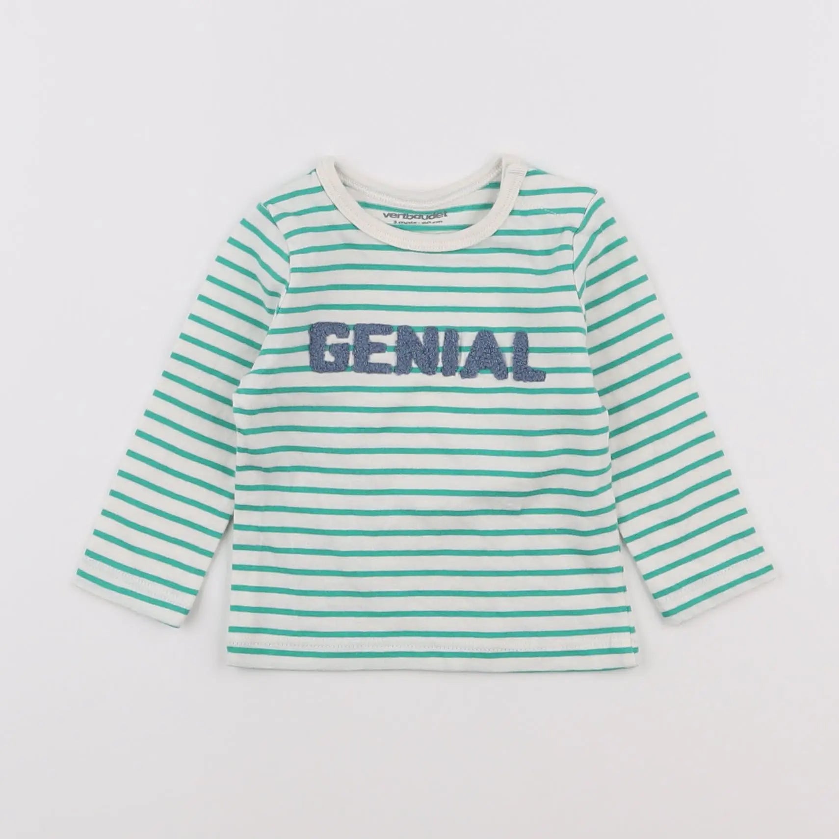 Vertbaudet - tee-shirt vert - 3 mois