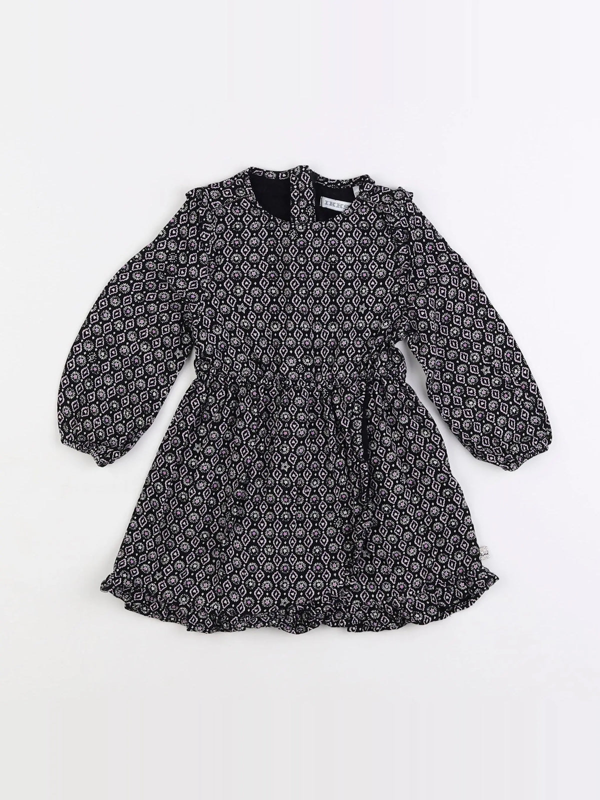 IKKS - robe noir, rose - 18 mois