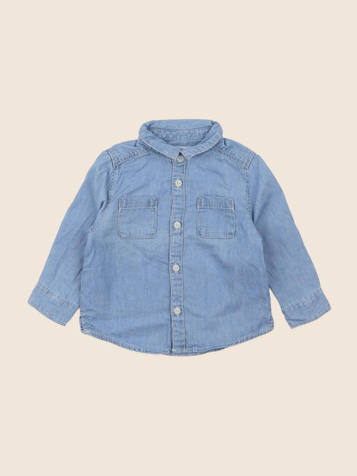 Zara - chemise bleu - 6/9 mois