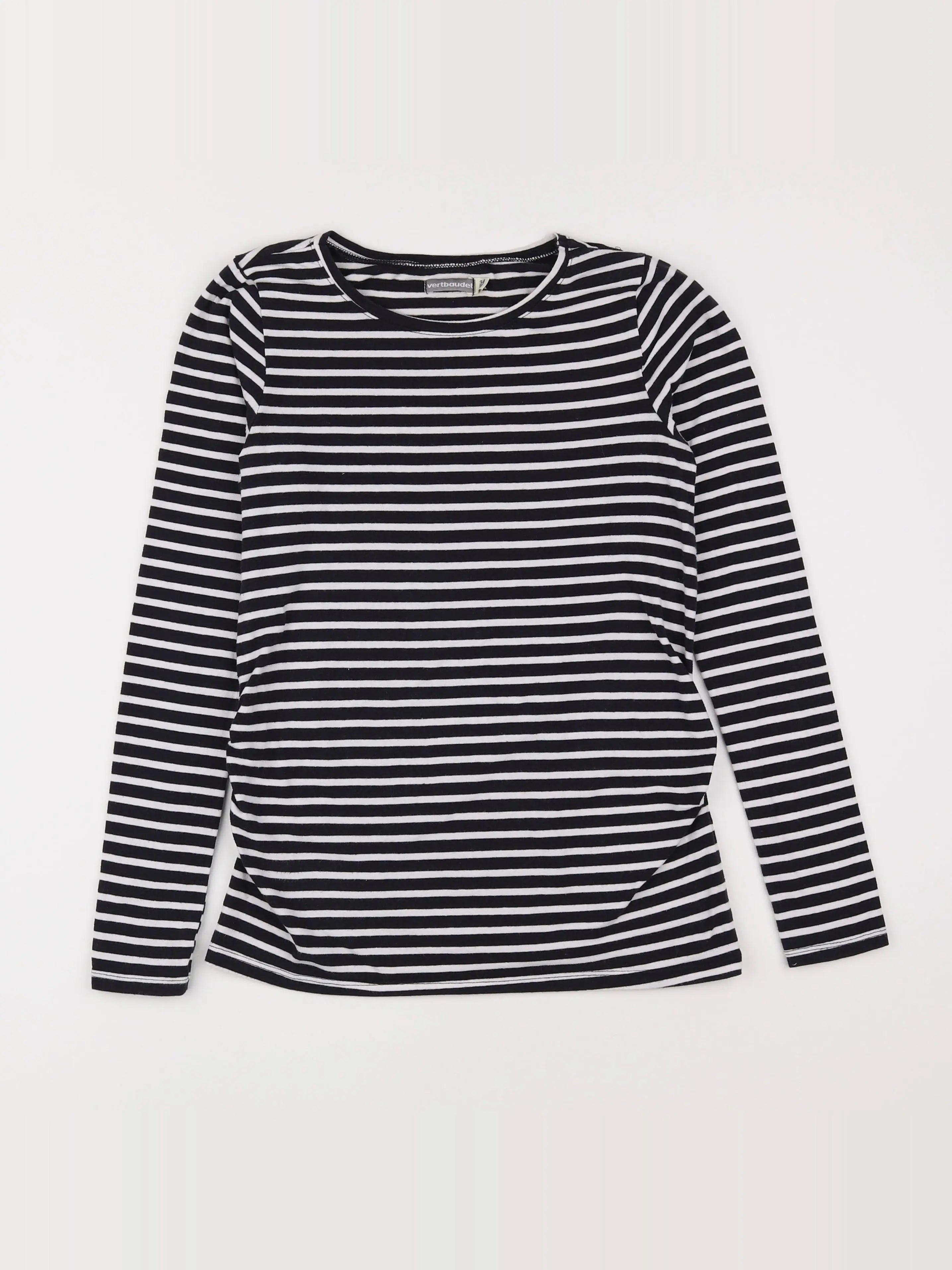 Vertbaudet - tee-shirt grossesse bleu, blanc - 34 à 36