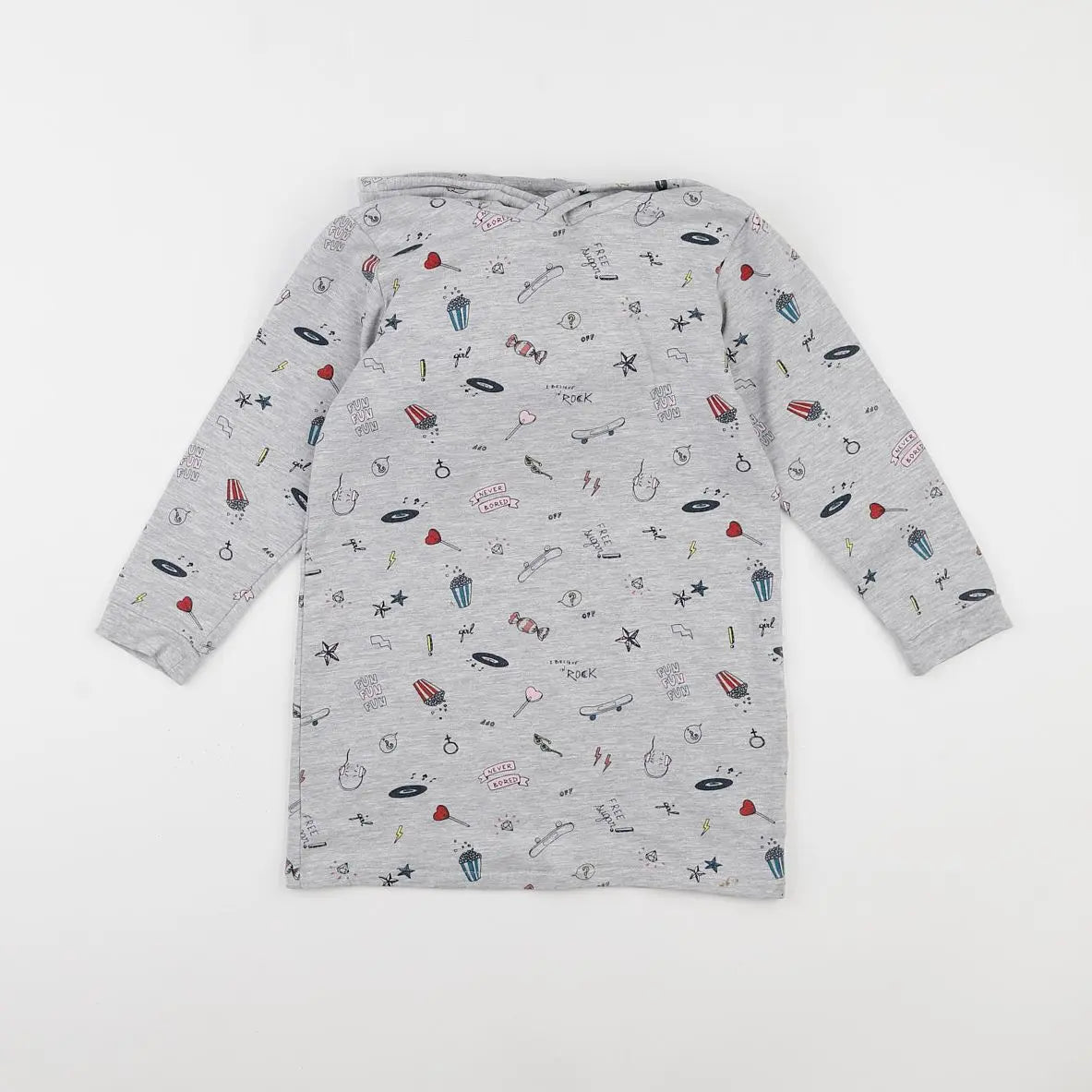 Vertbaudet - robe gris - 7 ans