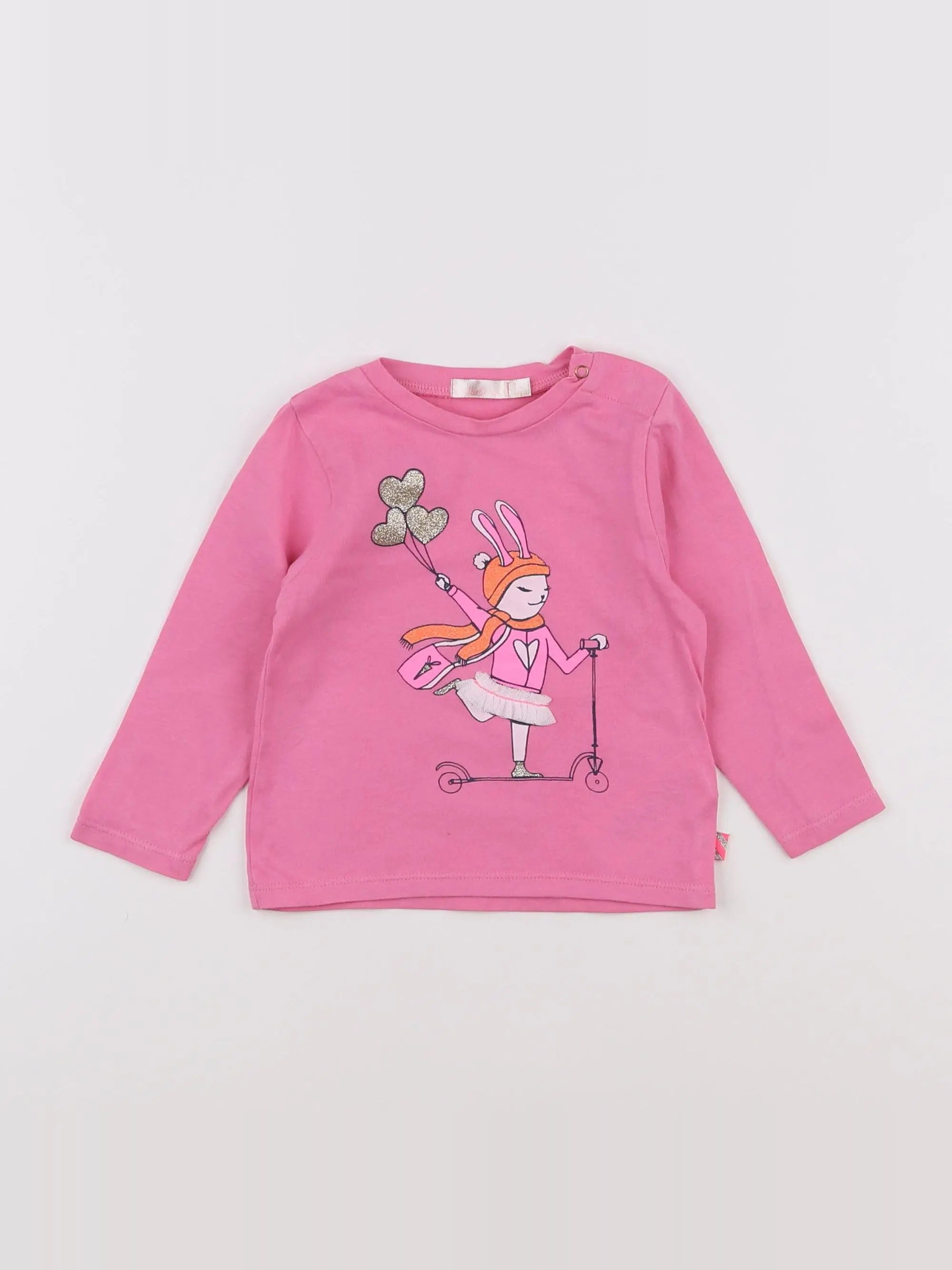 Billie Blush - tee-shirt rose - 12/9 mois