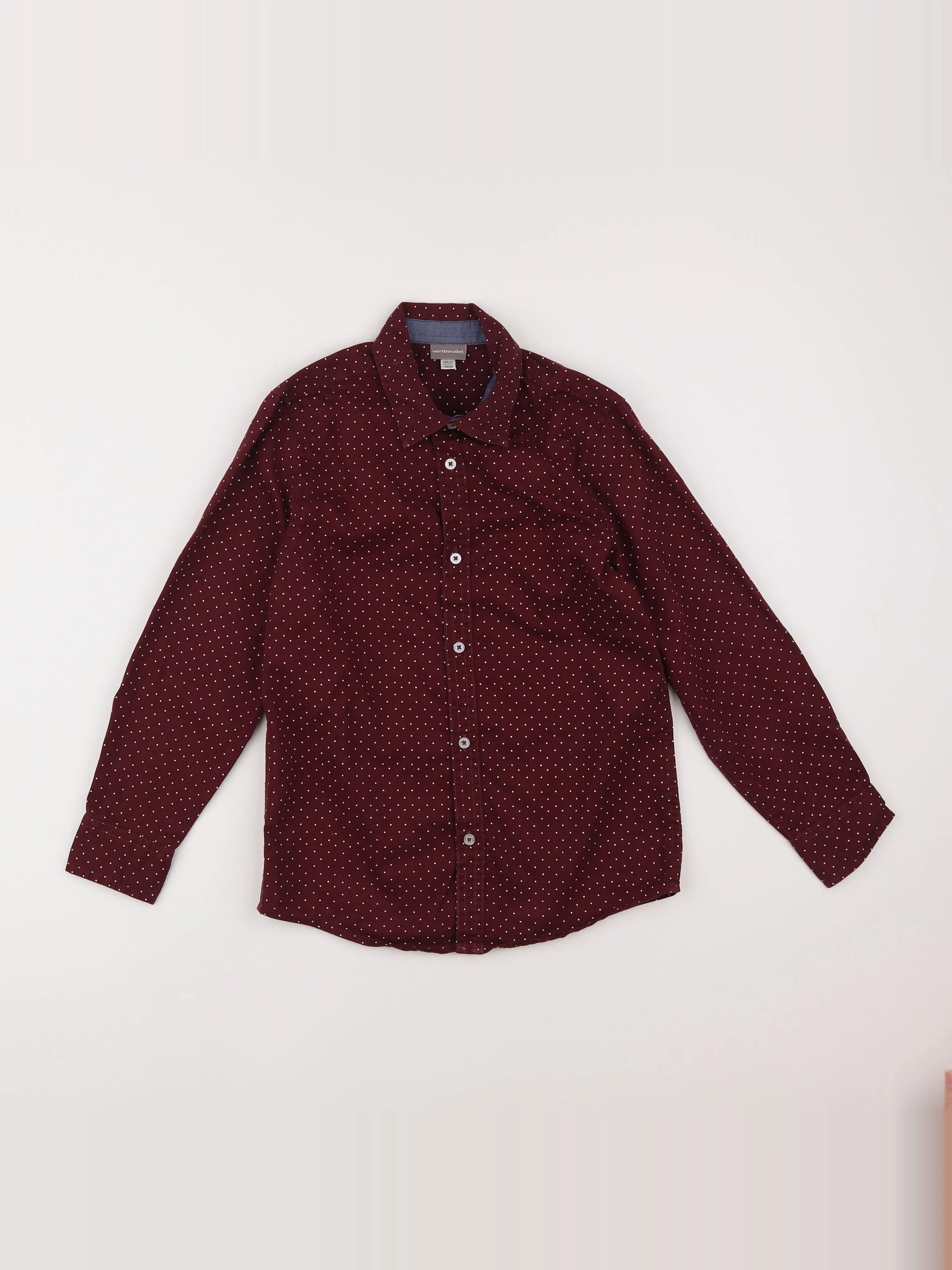 Vertbaudet - chemise rouge - 10 ans