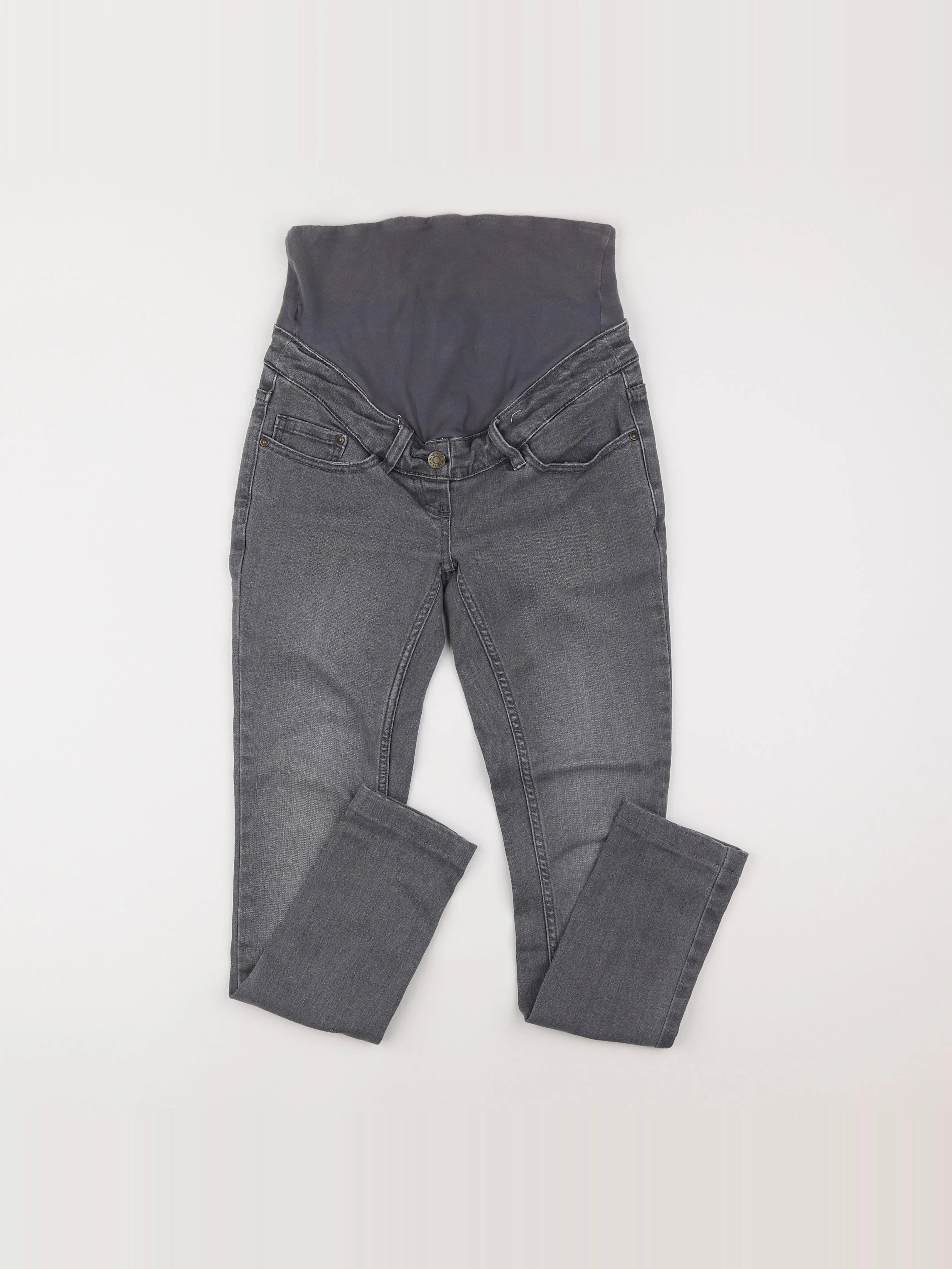 Vertbaudet - jean grossesse gris - 34