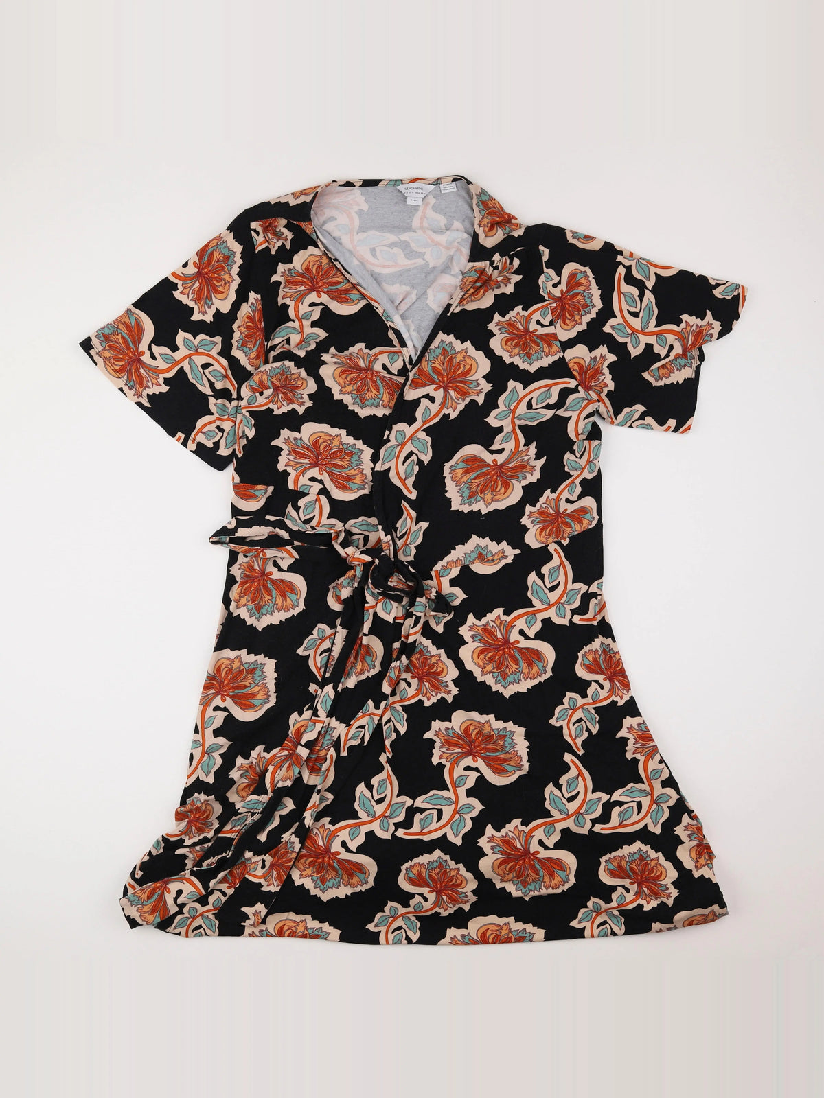 Seraphine - robe grossesse noir, orange - 48