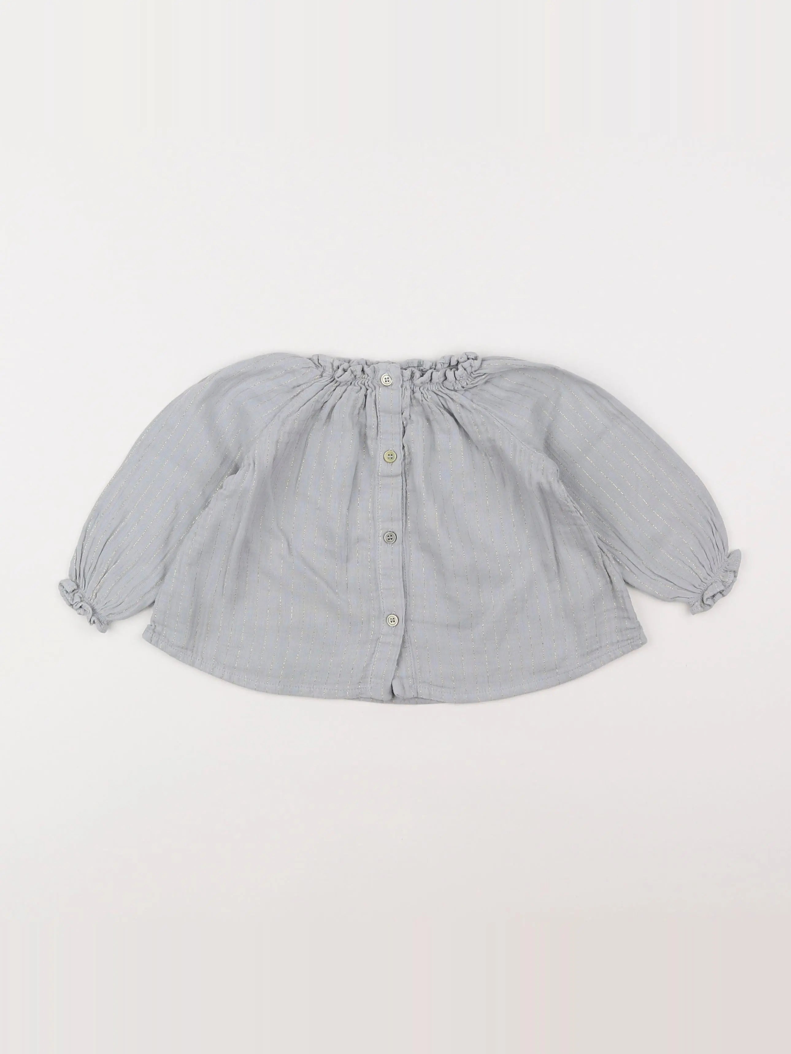 Bonton - blouse bleu, or - 12 mois