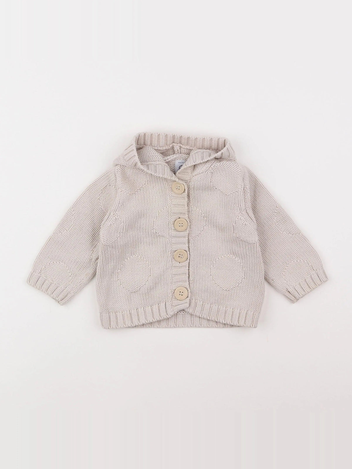 Petit Bateau - gilet beige - 12 mois