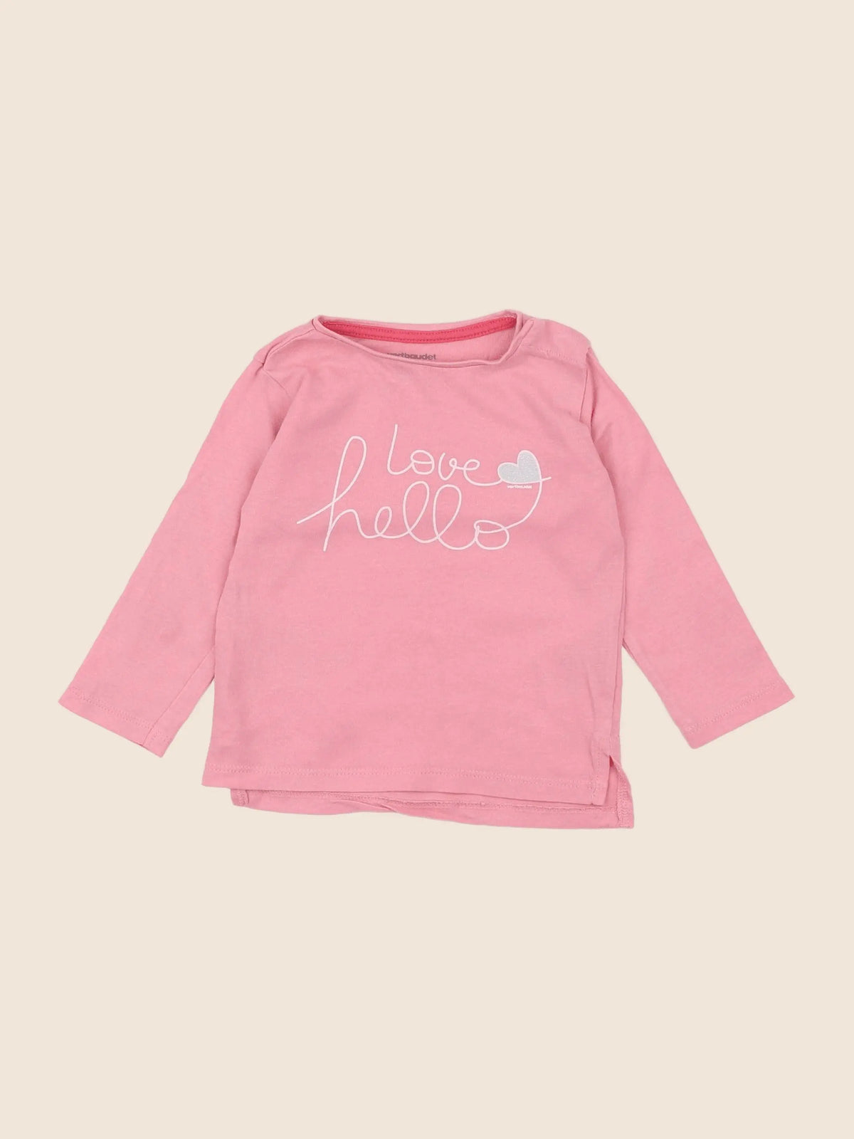 Vertbaudet - tee-shirt rose - 9 mois