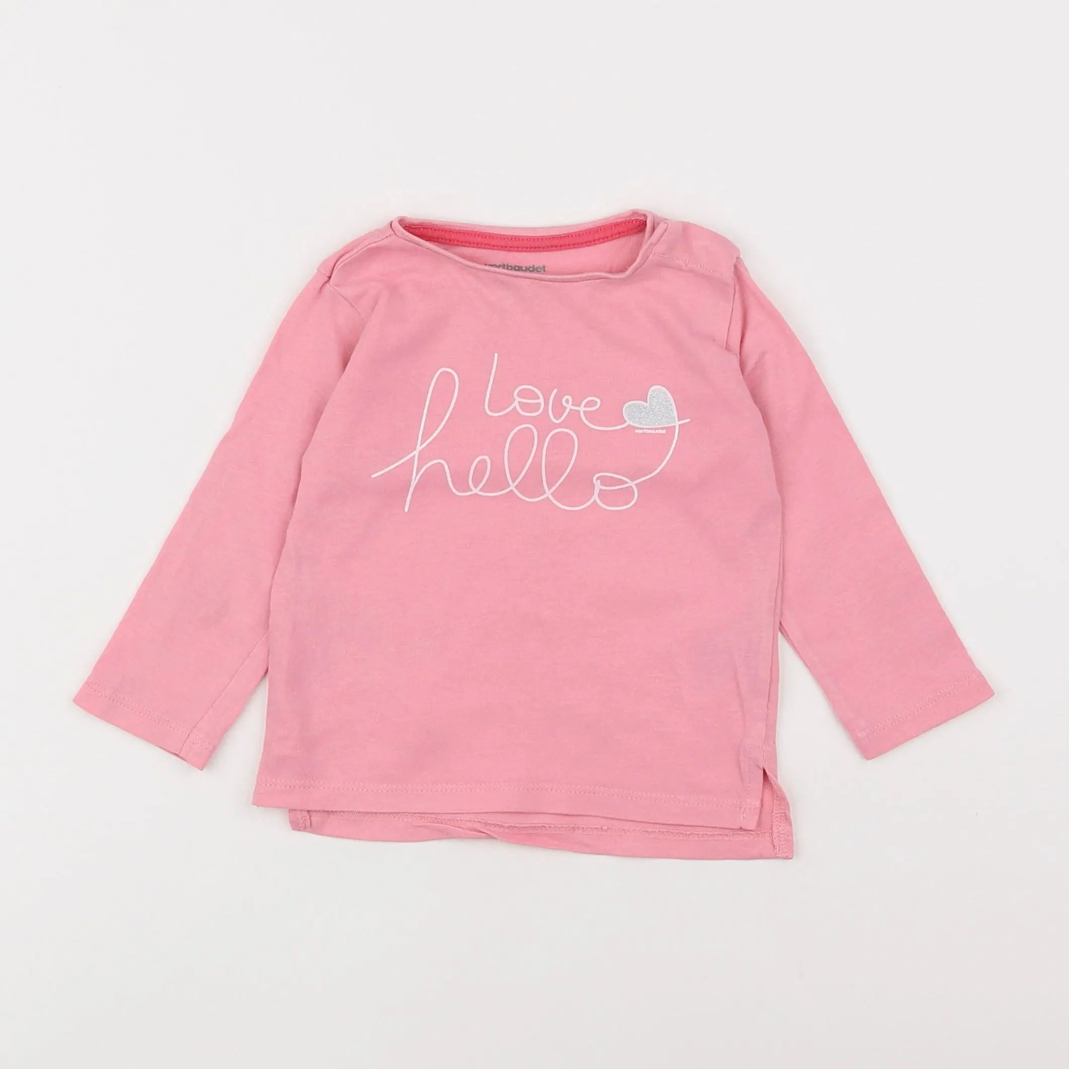 Vertbaudet - tee-shirt rose - 9 mois