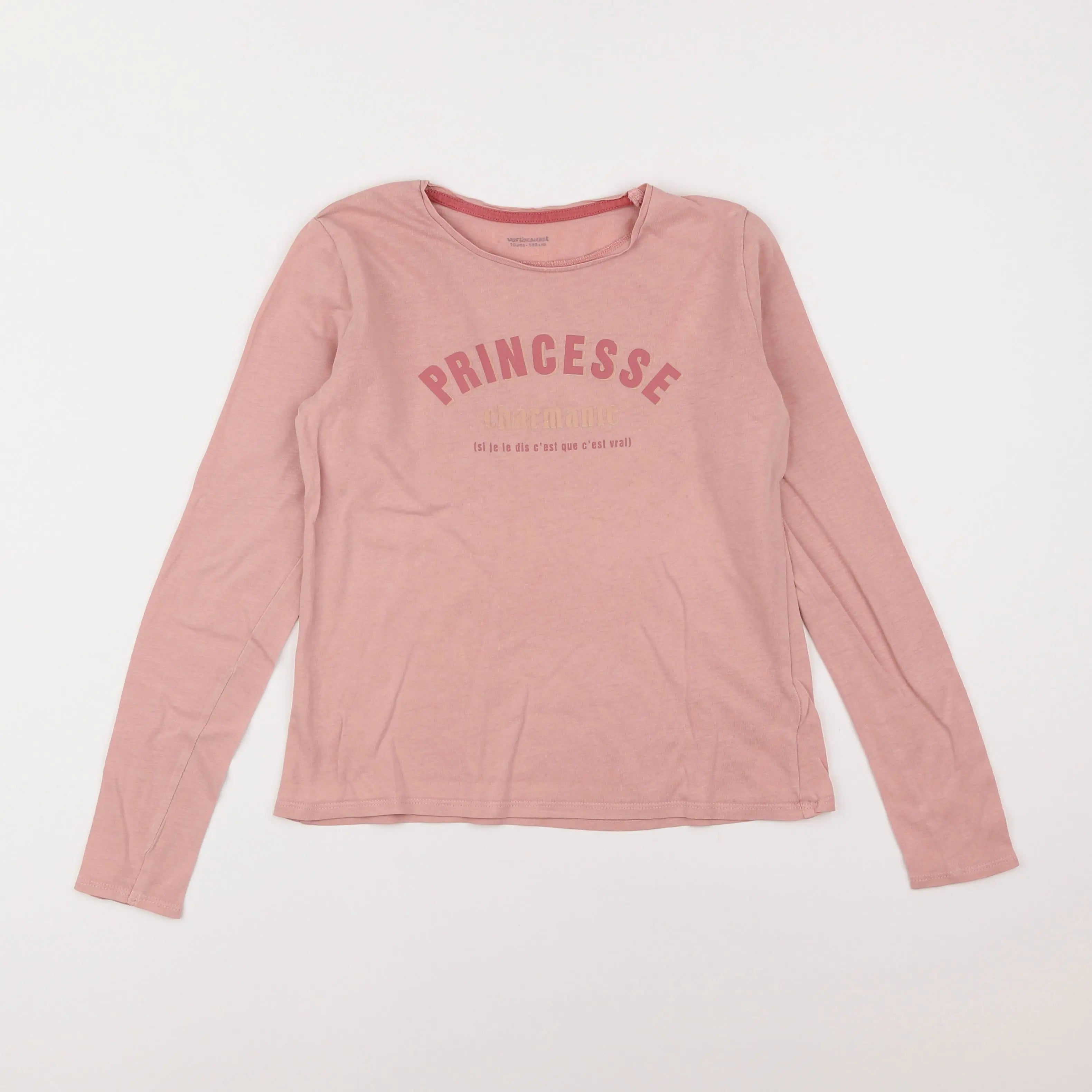 Vertbaudet - tee-shirt rose - 10 ans