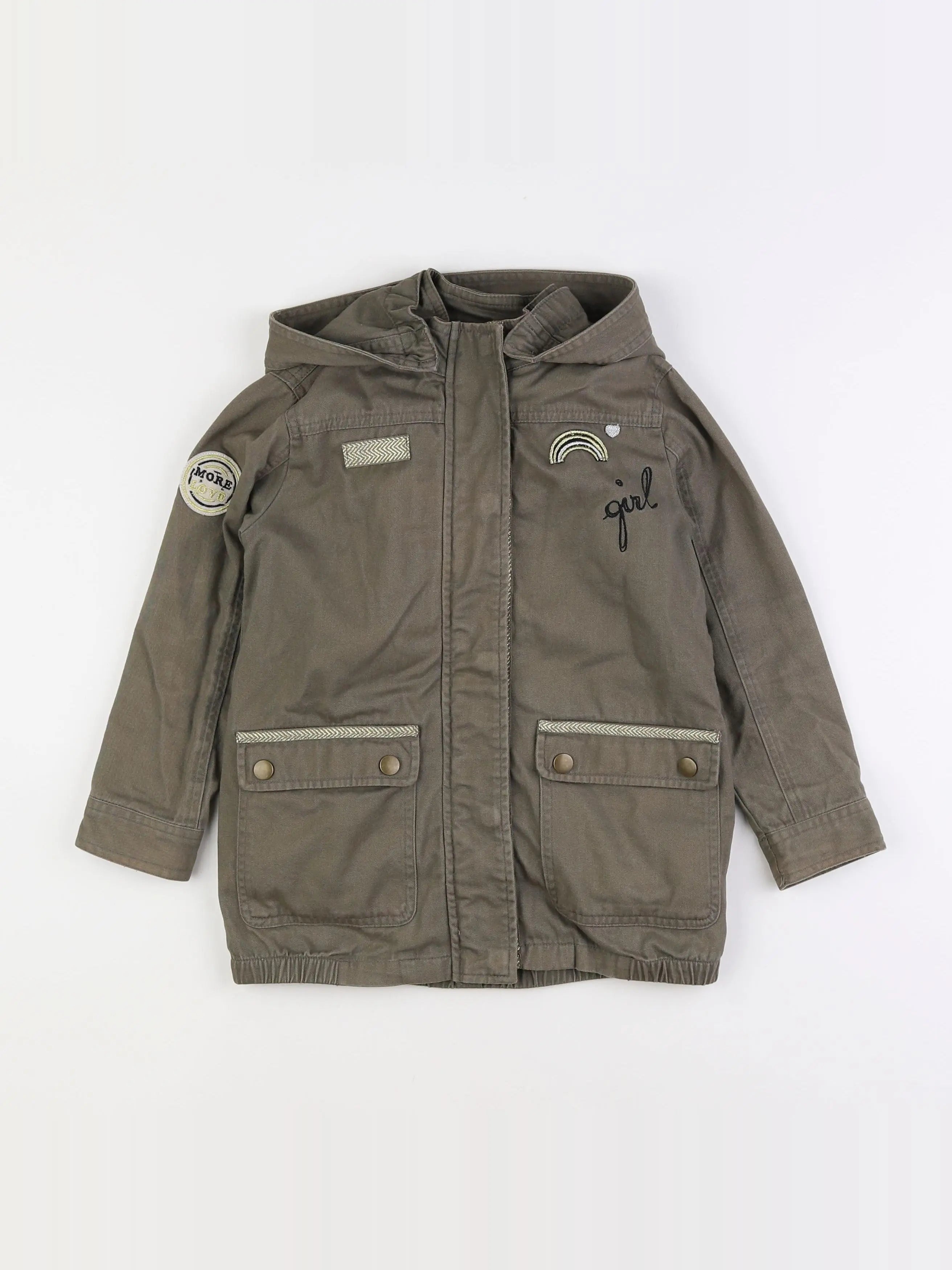 Vertbaudet - parka vert - 6 ans