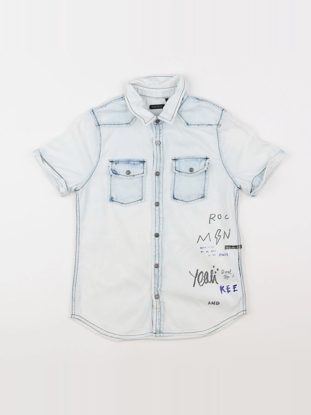 IKKS - chemise bleu - 10 ans