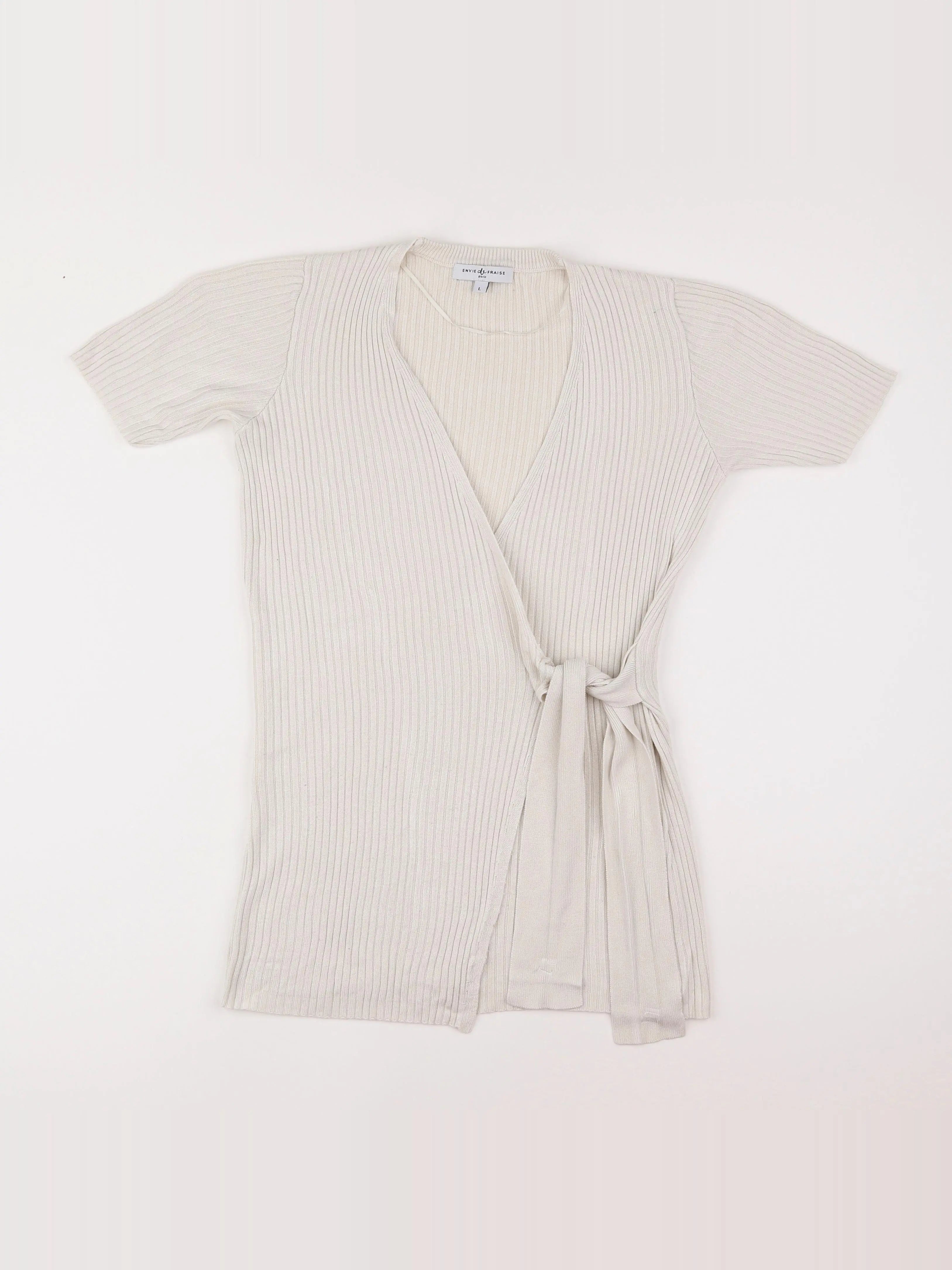 Envie de fraise - gilet grossesse beige - 44 à 46