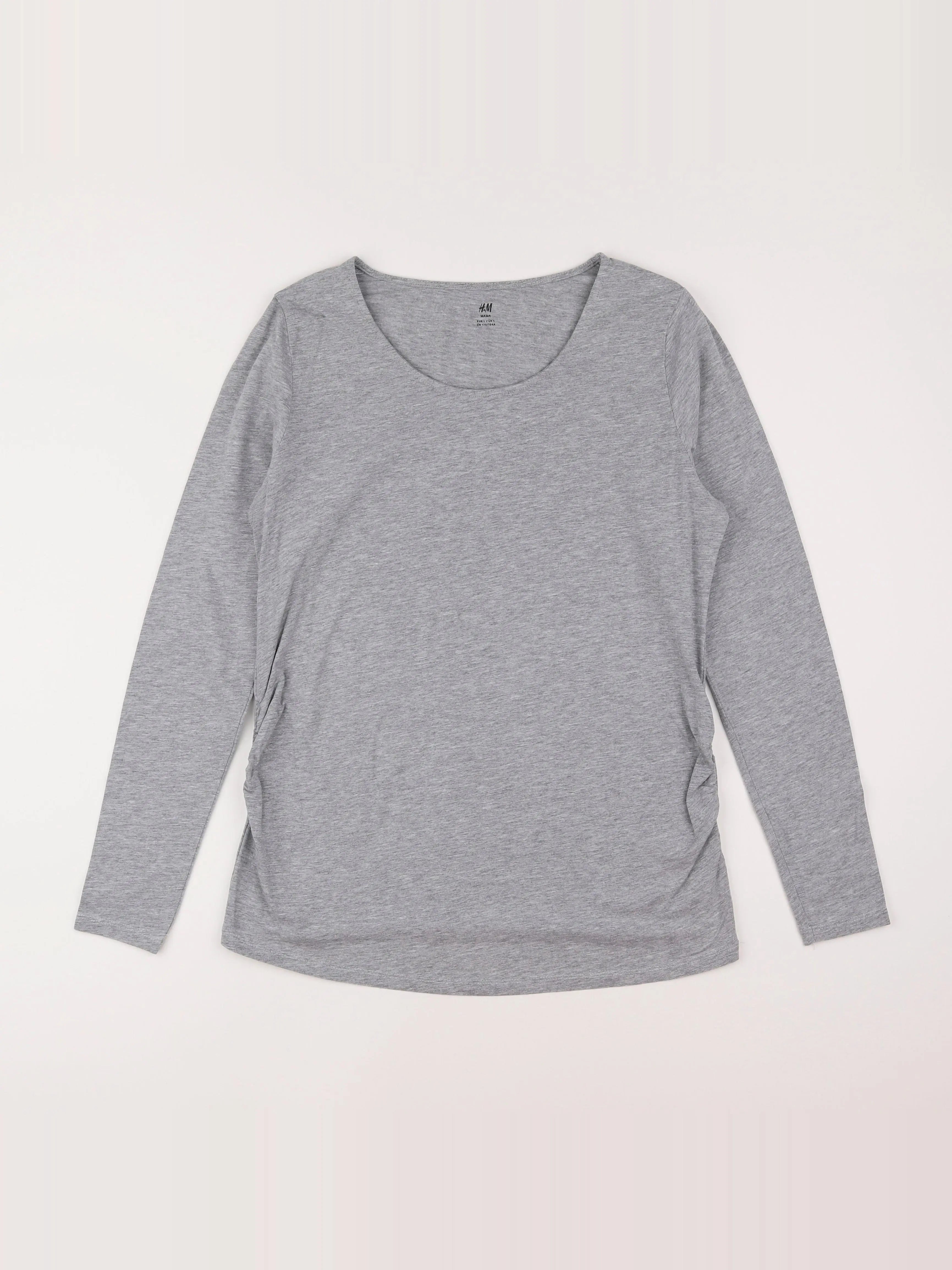 H&M - tee-shirt grossesse gris - 44 à 46