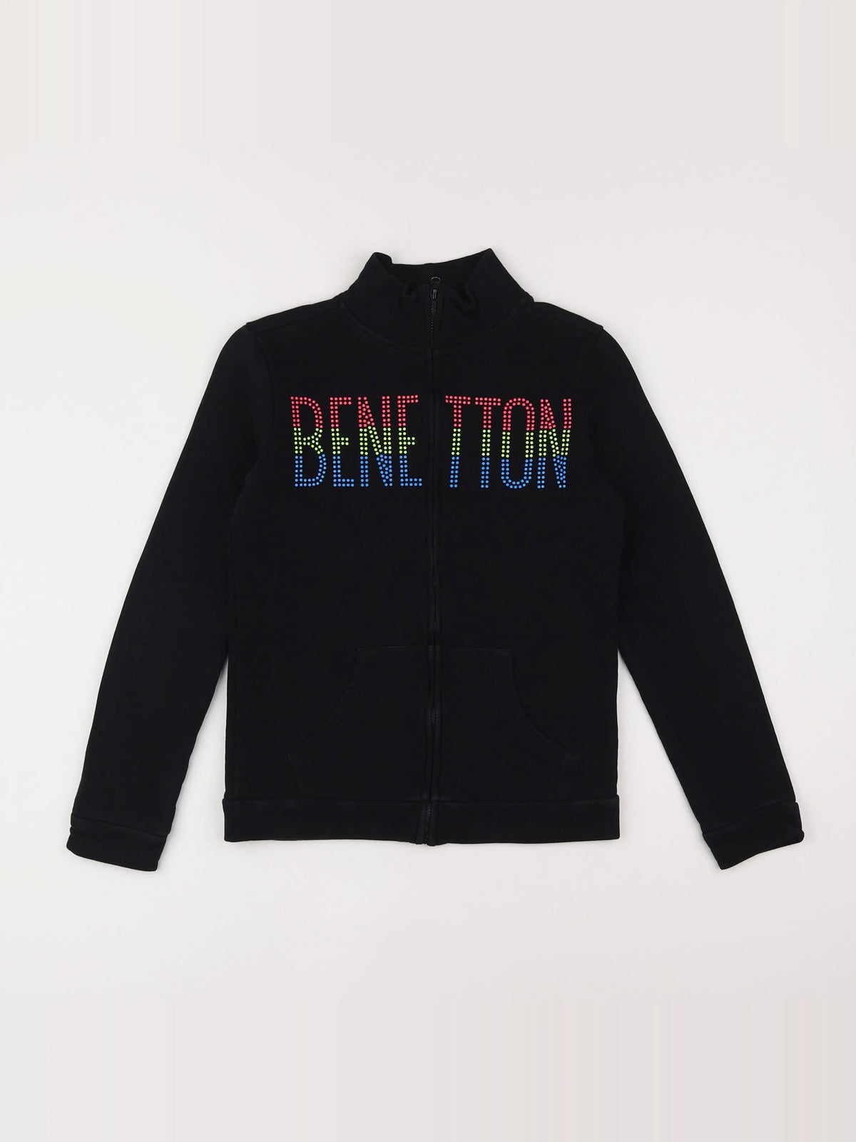 Benetton - sweat noir - 10/11 ans