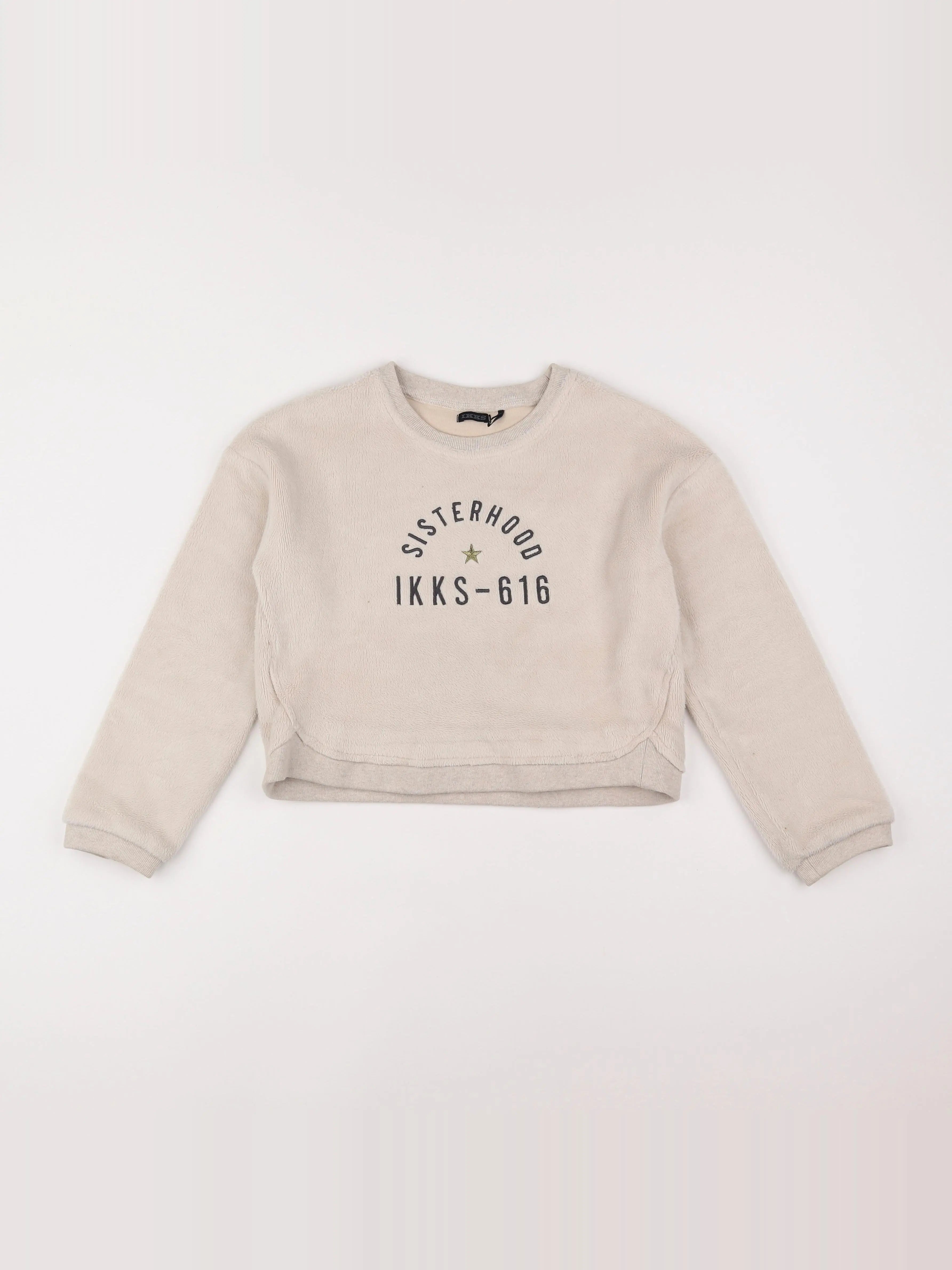 IKKS - sweat beige - 10 ans