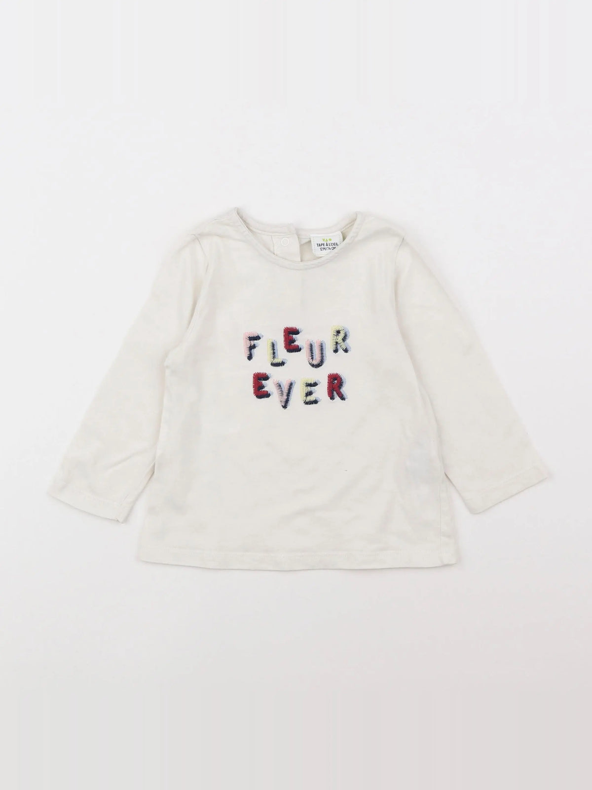 Tape à l'oeil - tee-shirt blanc - 12 mois