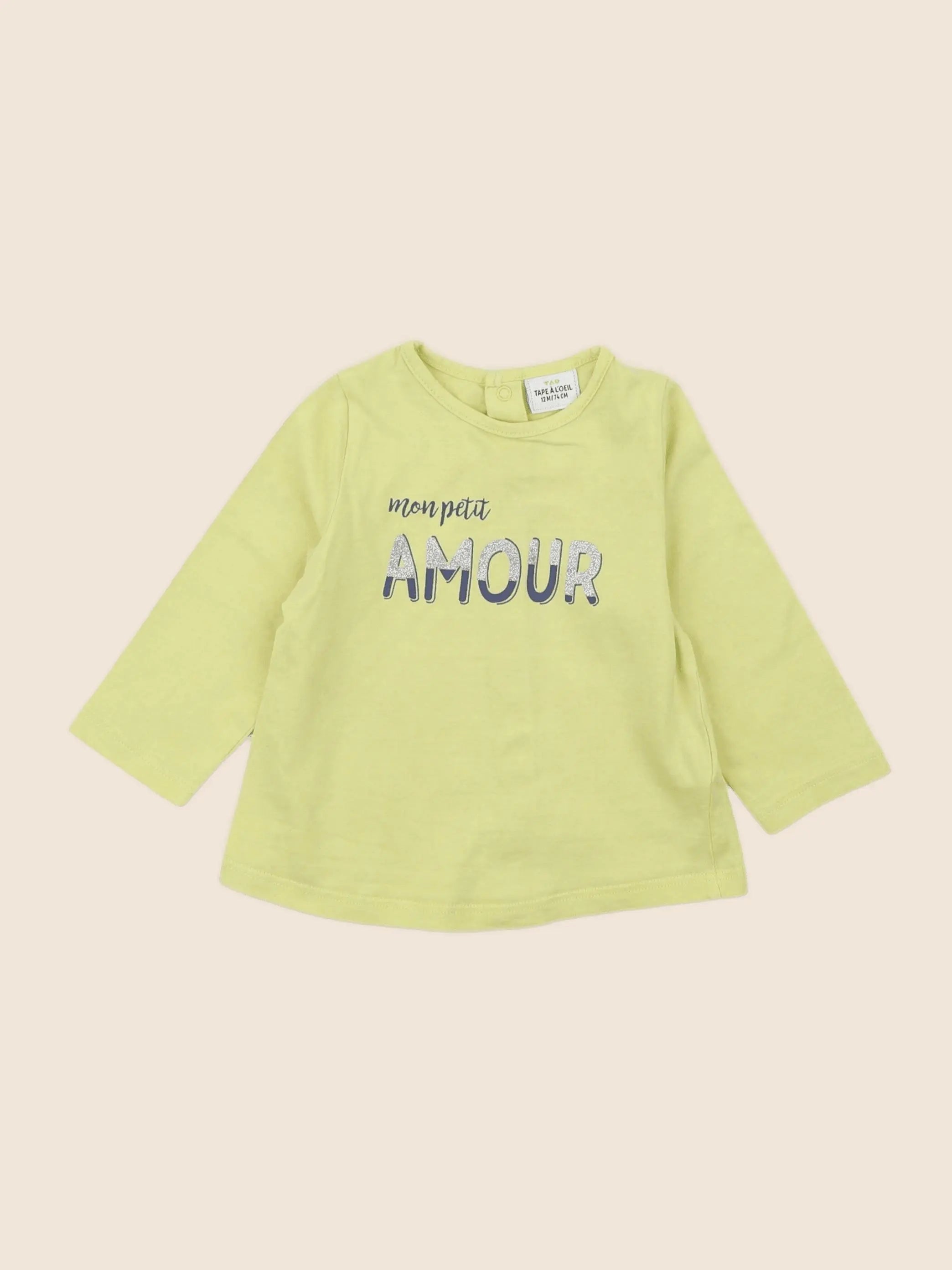 Tape à l'oeil - tee-shirt jaune - 12 mois