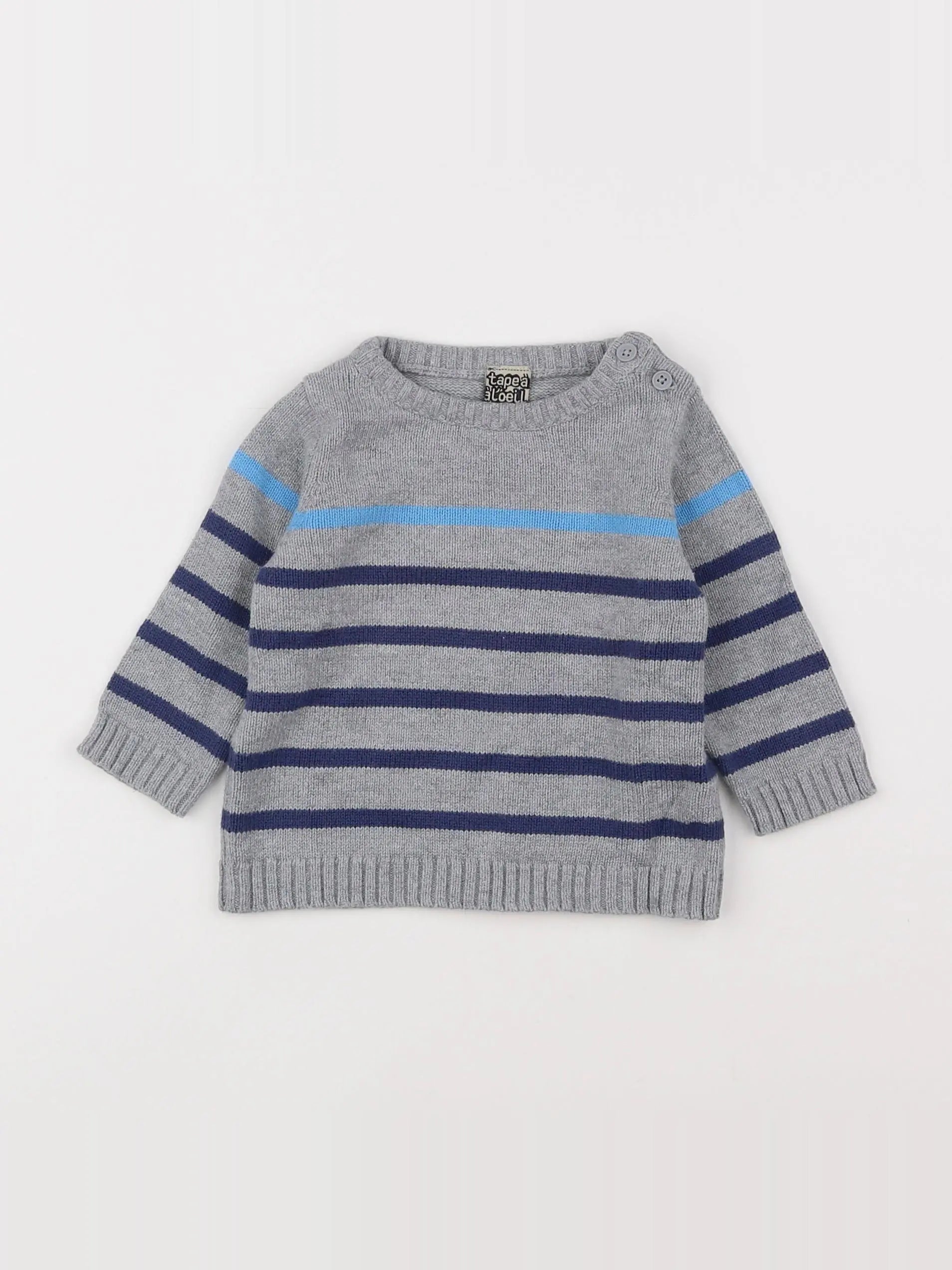 Tape à l'oeil - pull gris - 6 mois