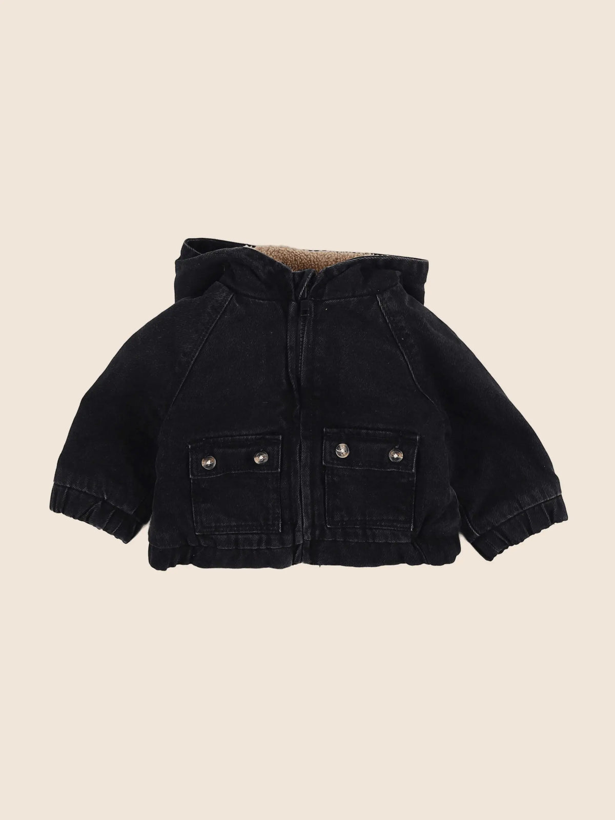 Vertbaudet - veste doublé noir - 6 mois