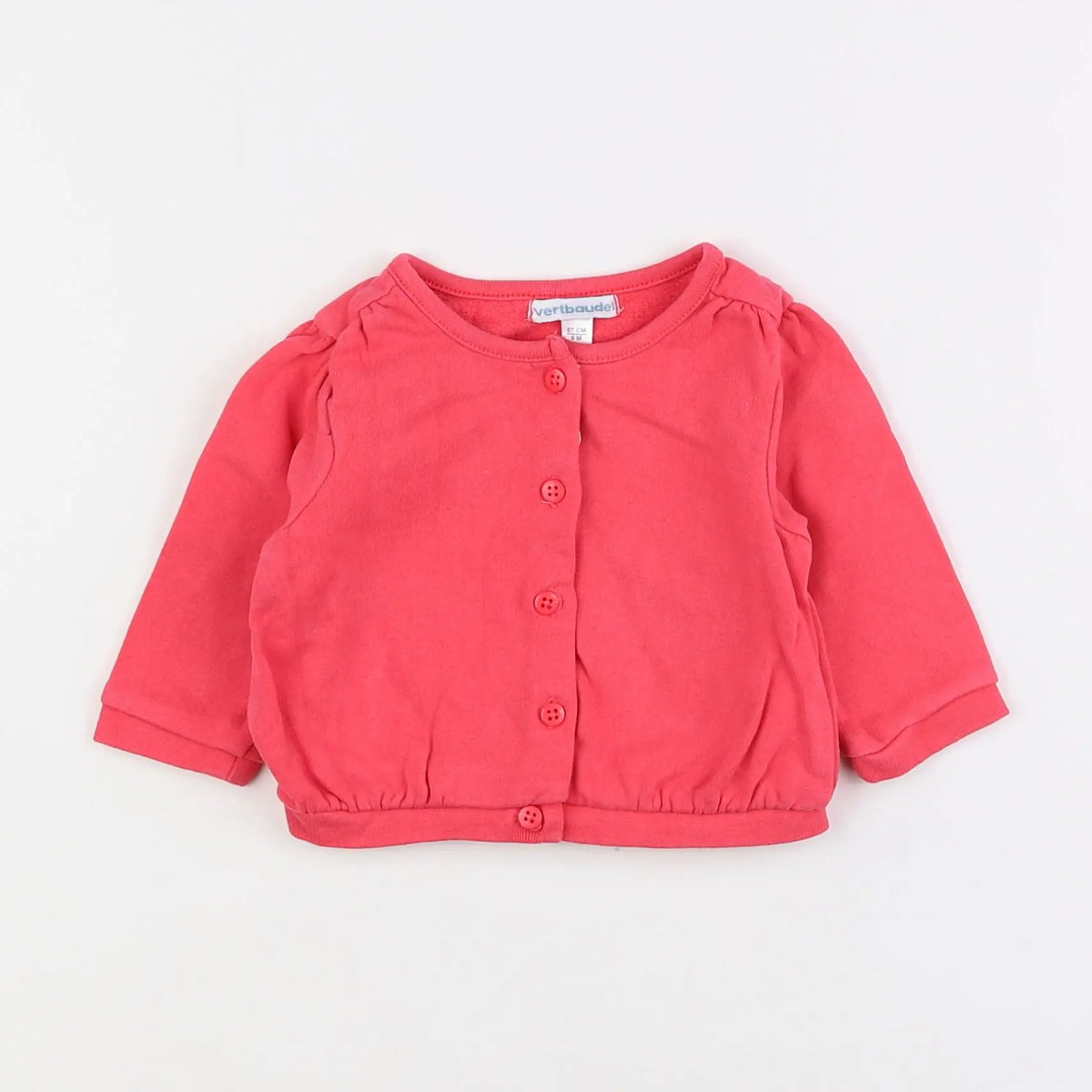 Vertbaudet - sweat rose - 6 mois