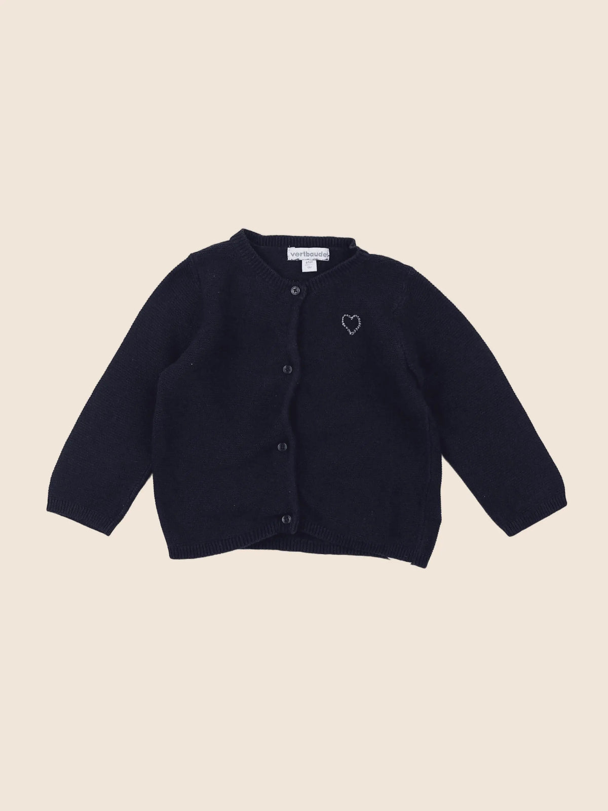 Vertbaudet - gilet bleu - 6 mois