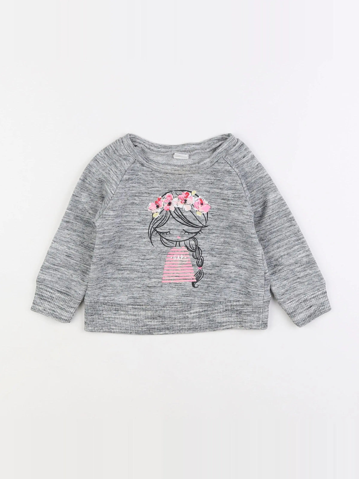 GAP - sweat gris - 12/18 mois