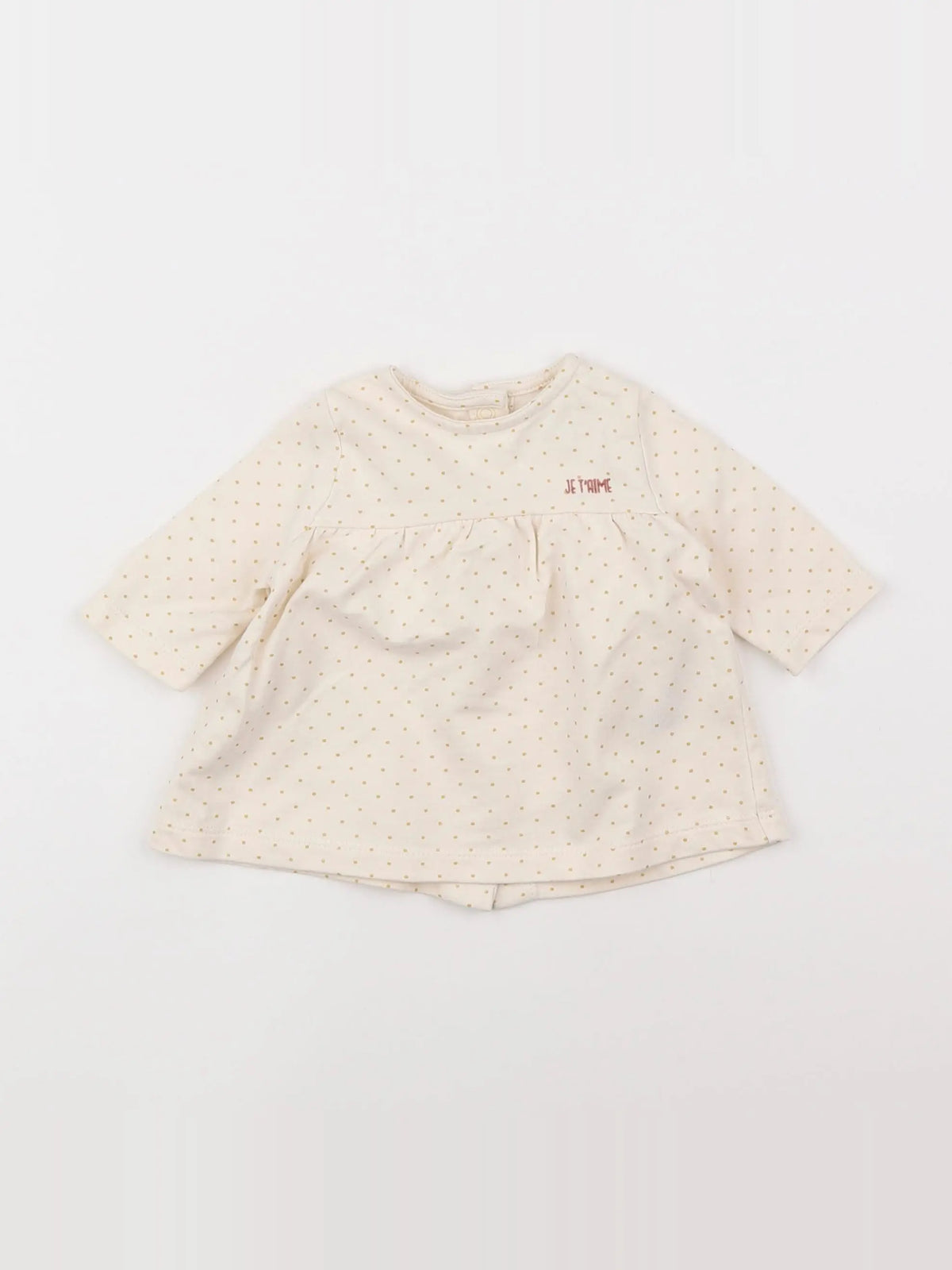 Vertbaudet - robe beige - 1 mois