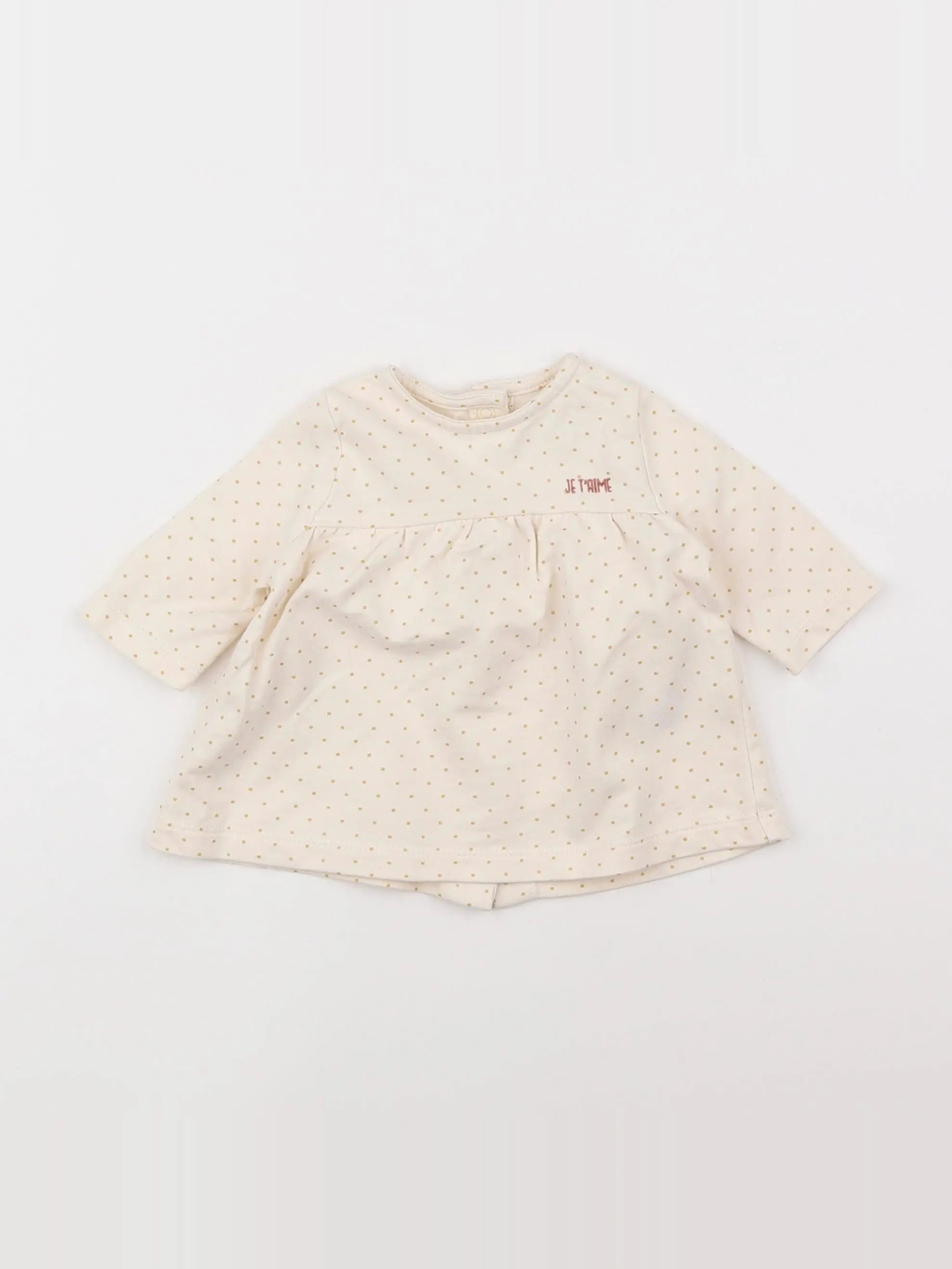 Vertbaudet - robe beige - 1 mois