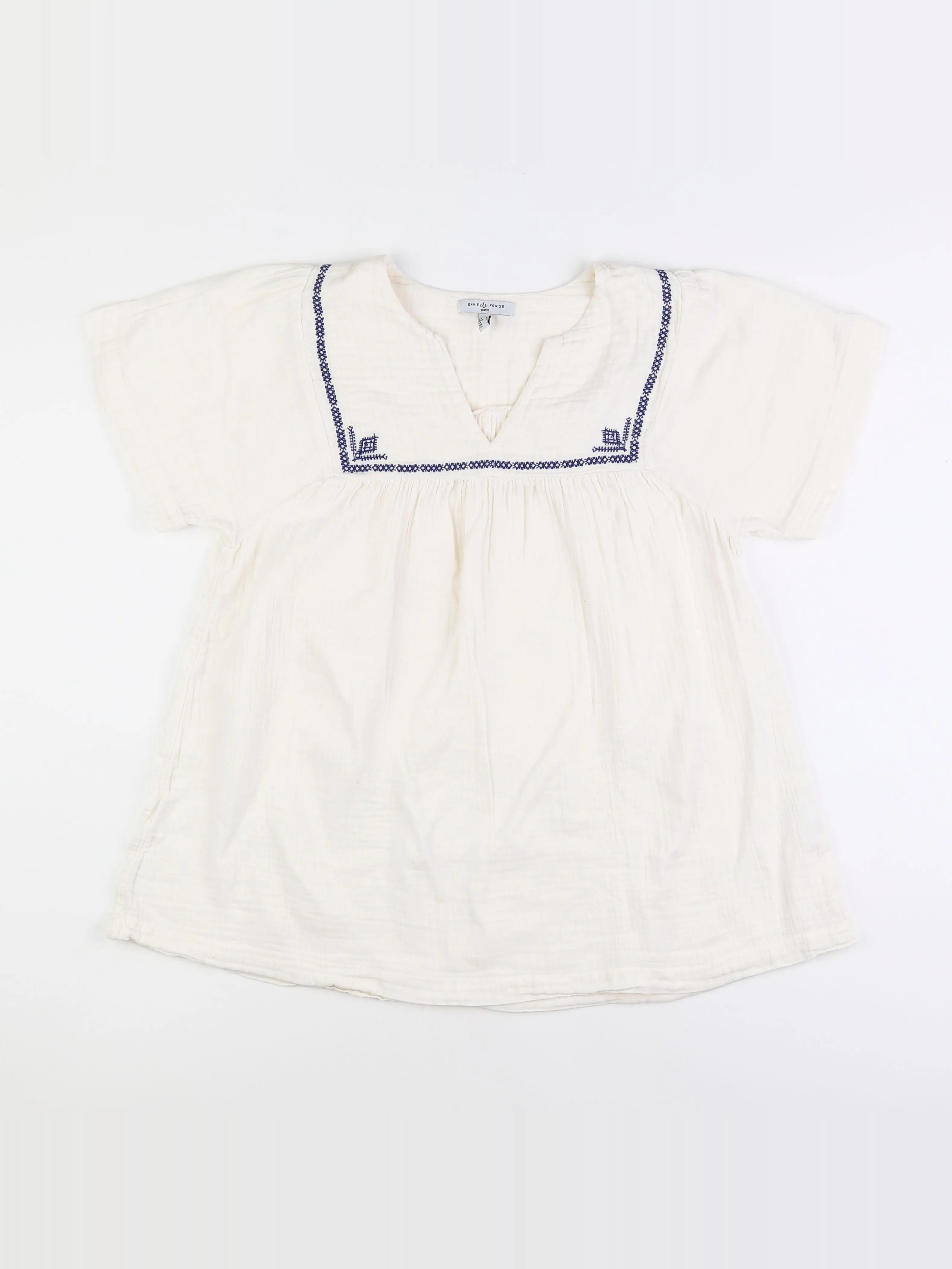 Envie de fraise - blouse grossesse blanc, bleu - 34