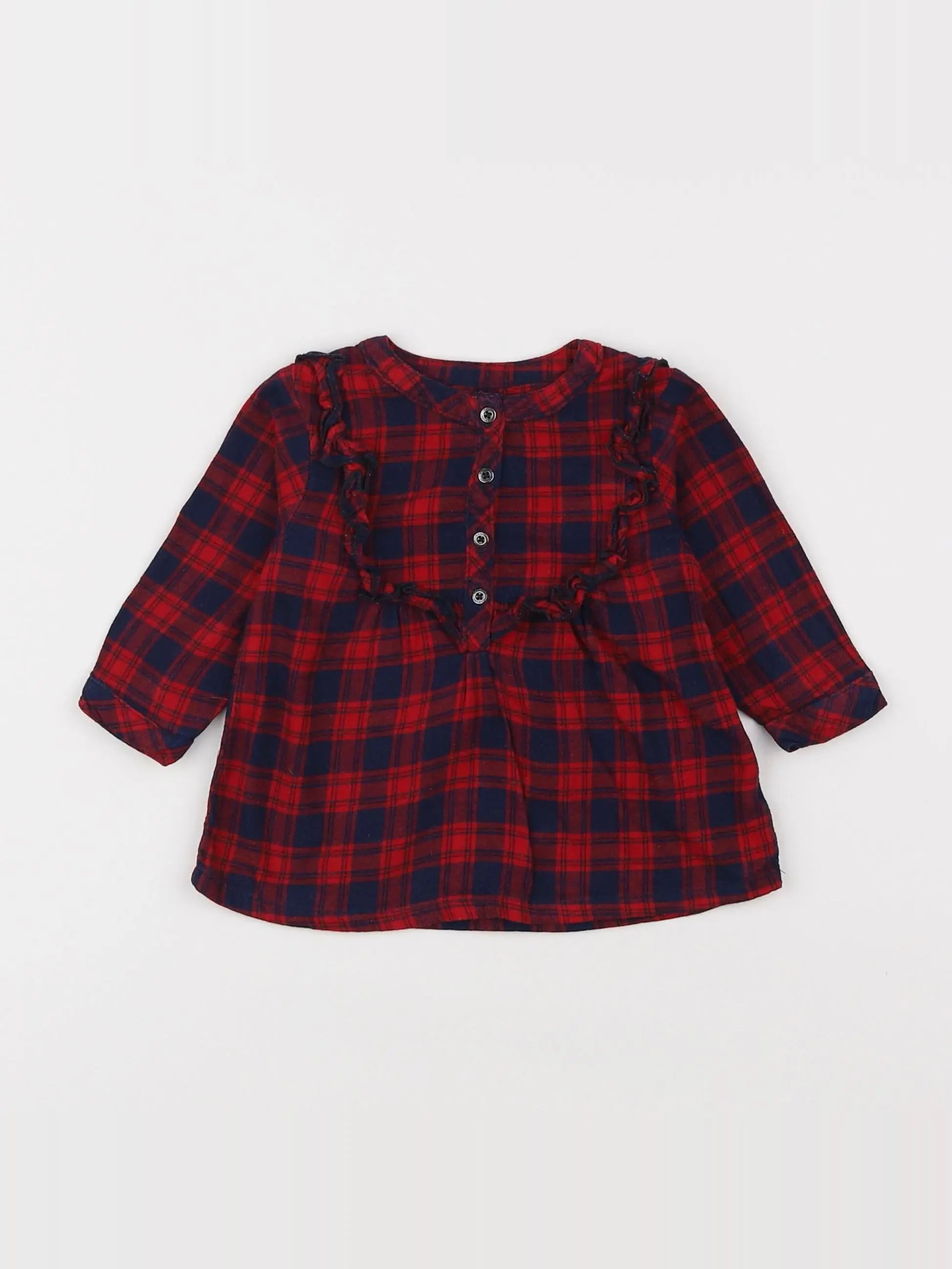 Vertbaudet - blouse rouge - 3 mois