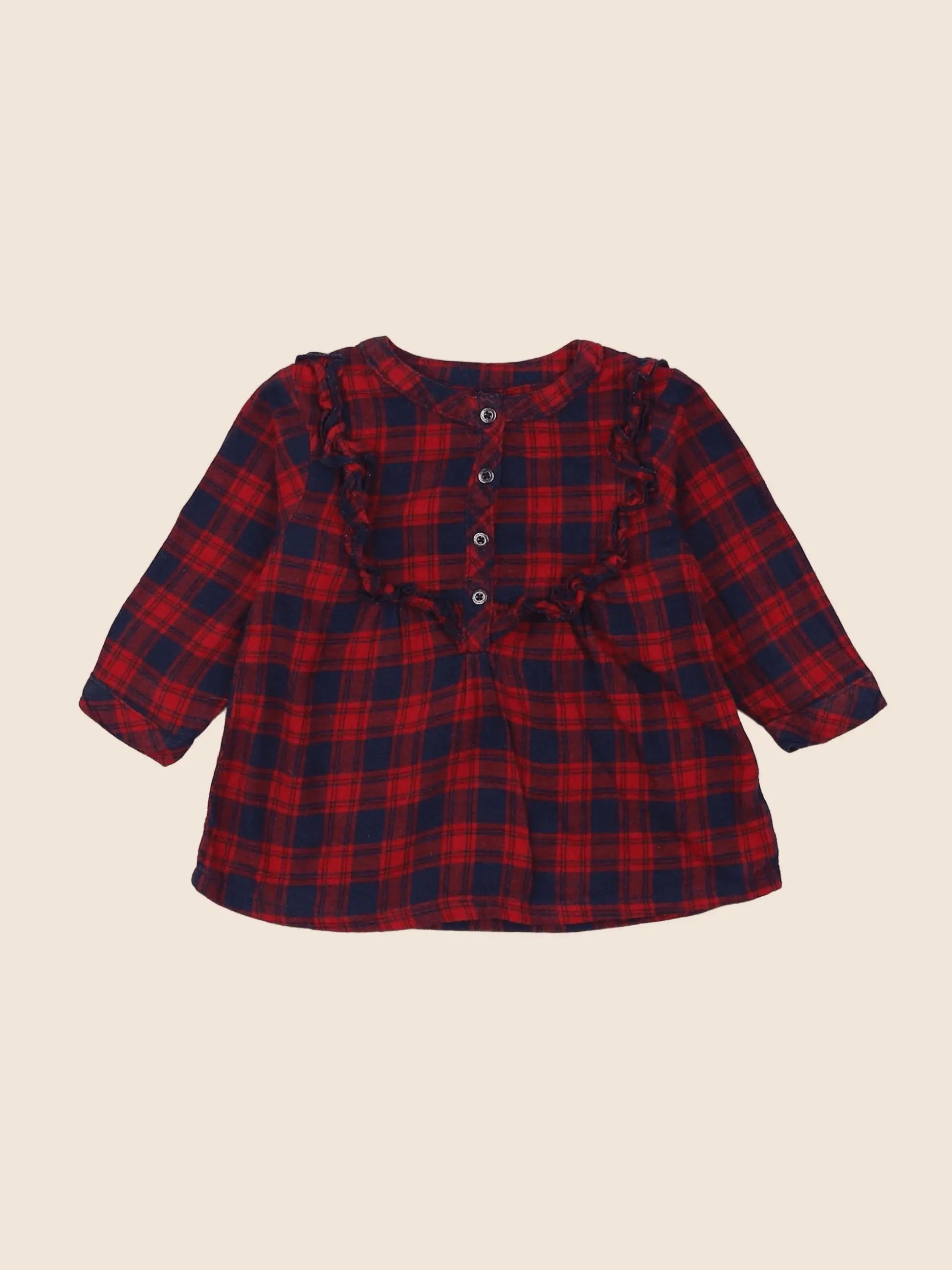 Vertbaudet - blouse rouge - 3 mois
