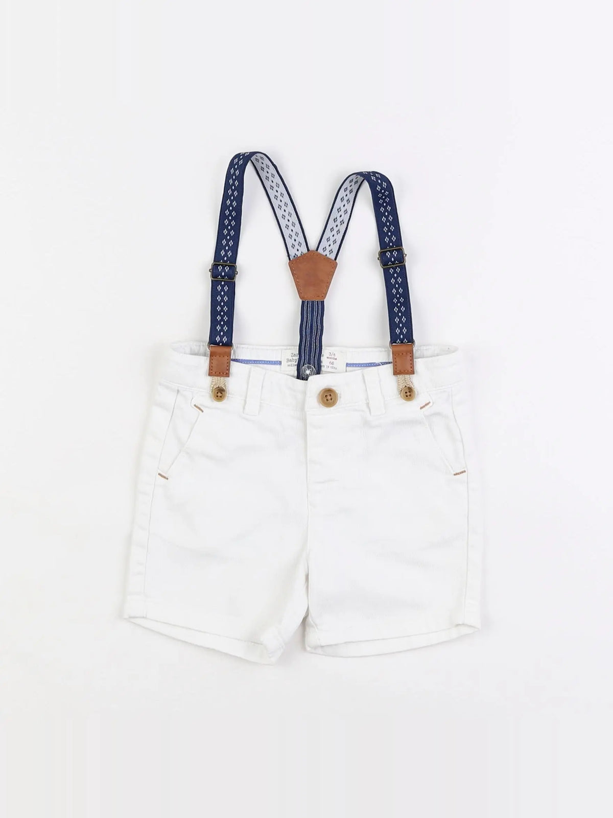 Zara - short blanc - 3/6 mois