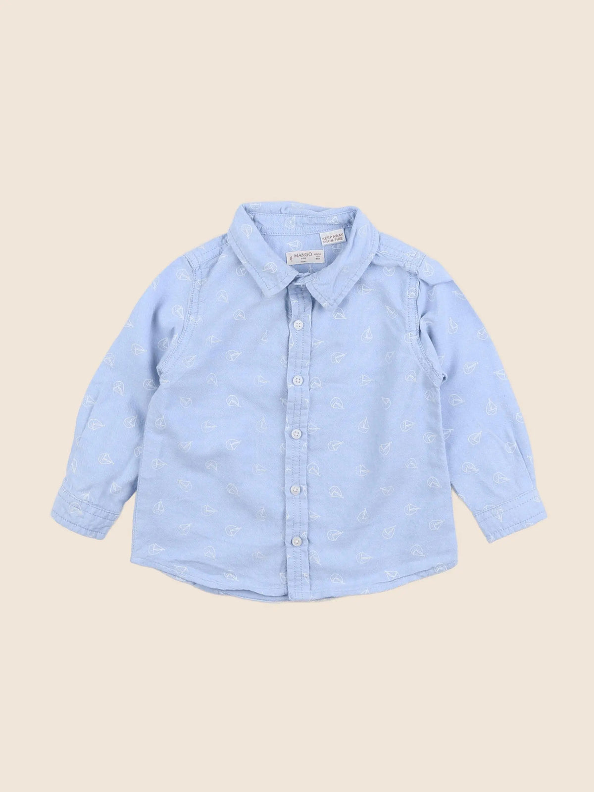 Mango - chemise bleu - 12/18 mois