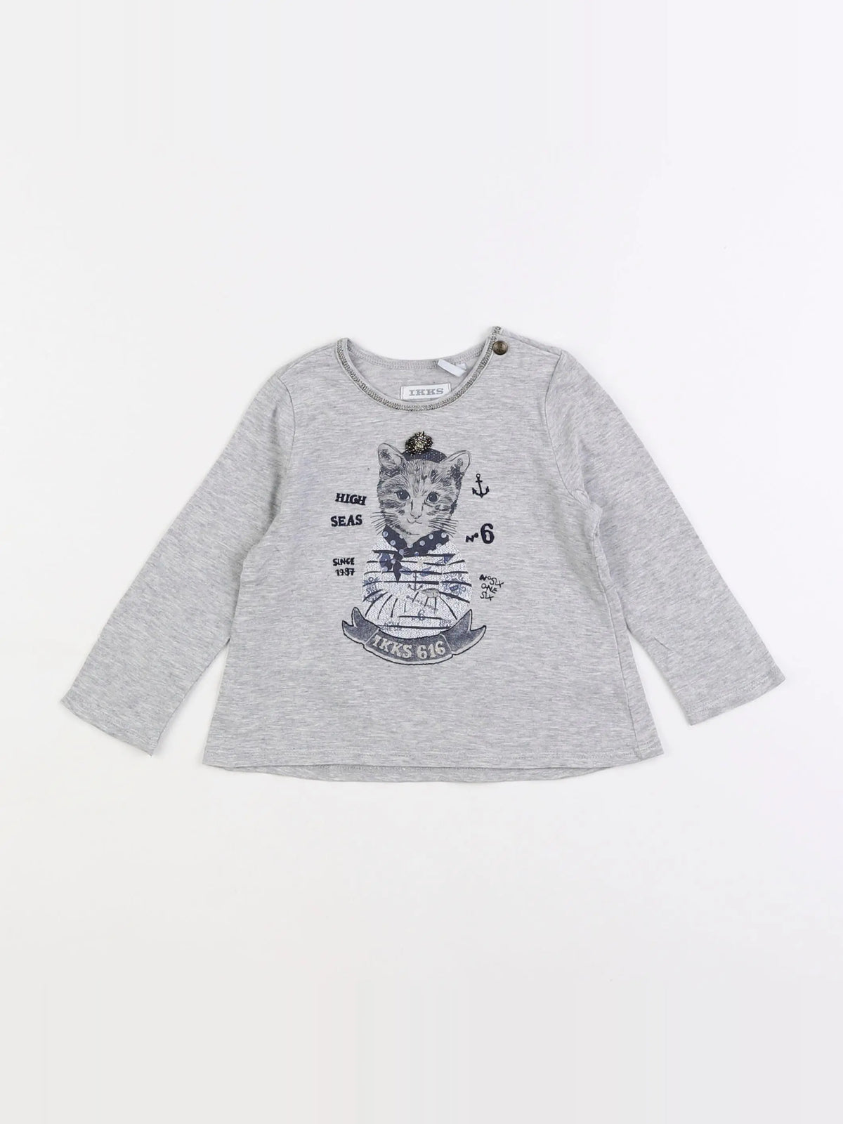 IKKS - tee-shirt gris - 12 mois