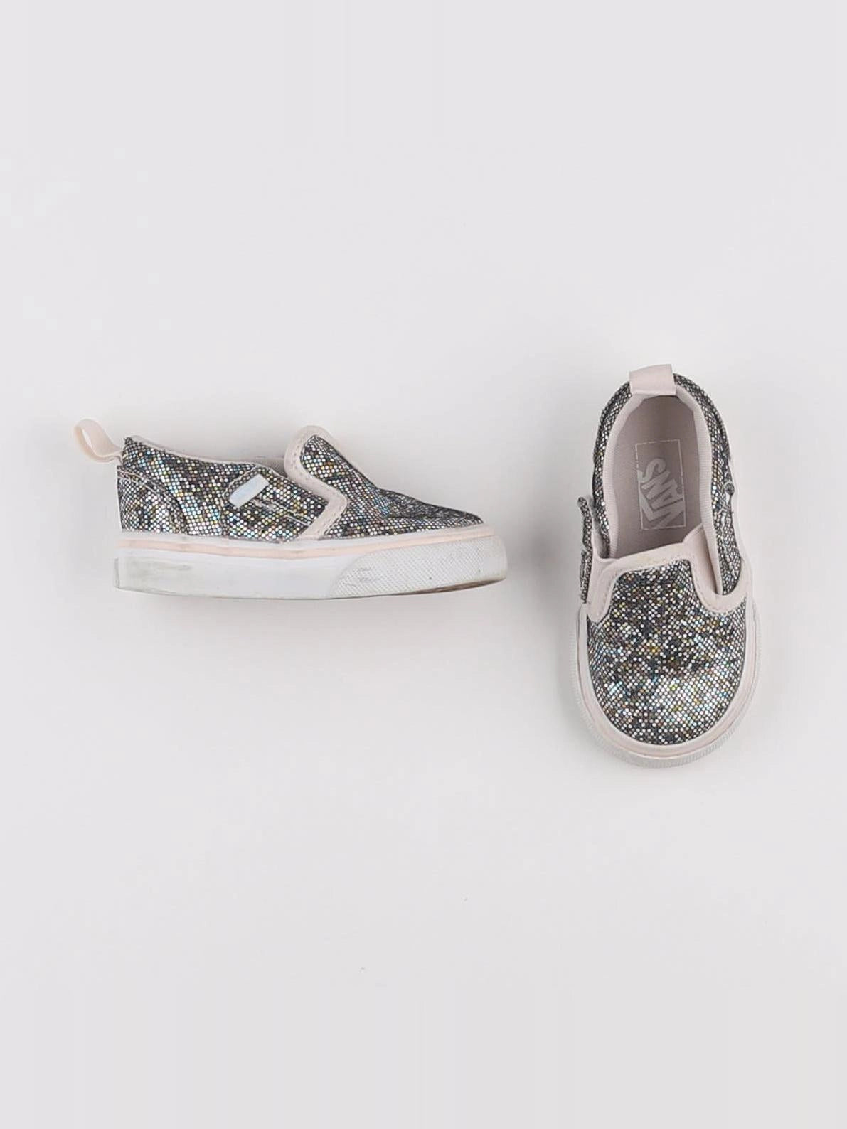 Vans - tennis élastiqué argent - pointure 19