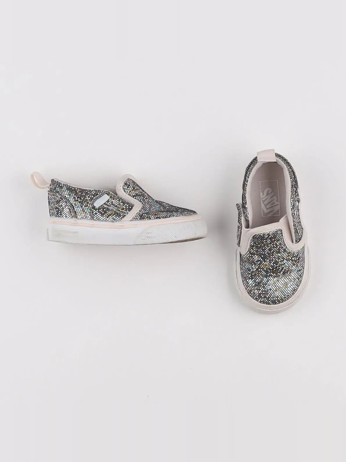 Vans - tennis élastiqué argent - pointure 19