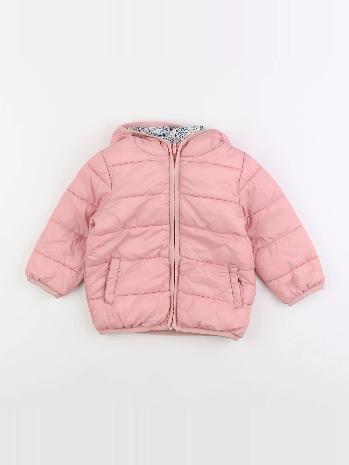 Vertbaudet - doudoune rose - 12/18 mois