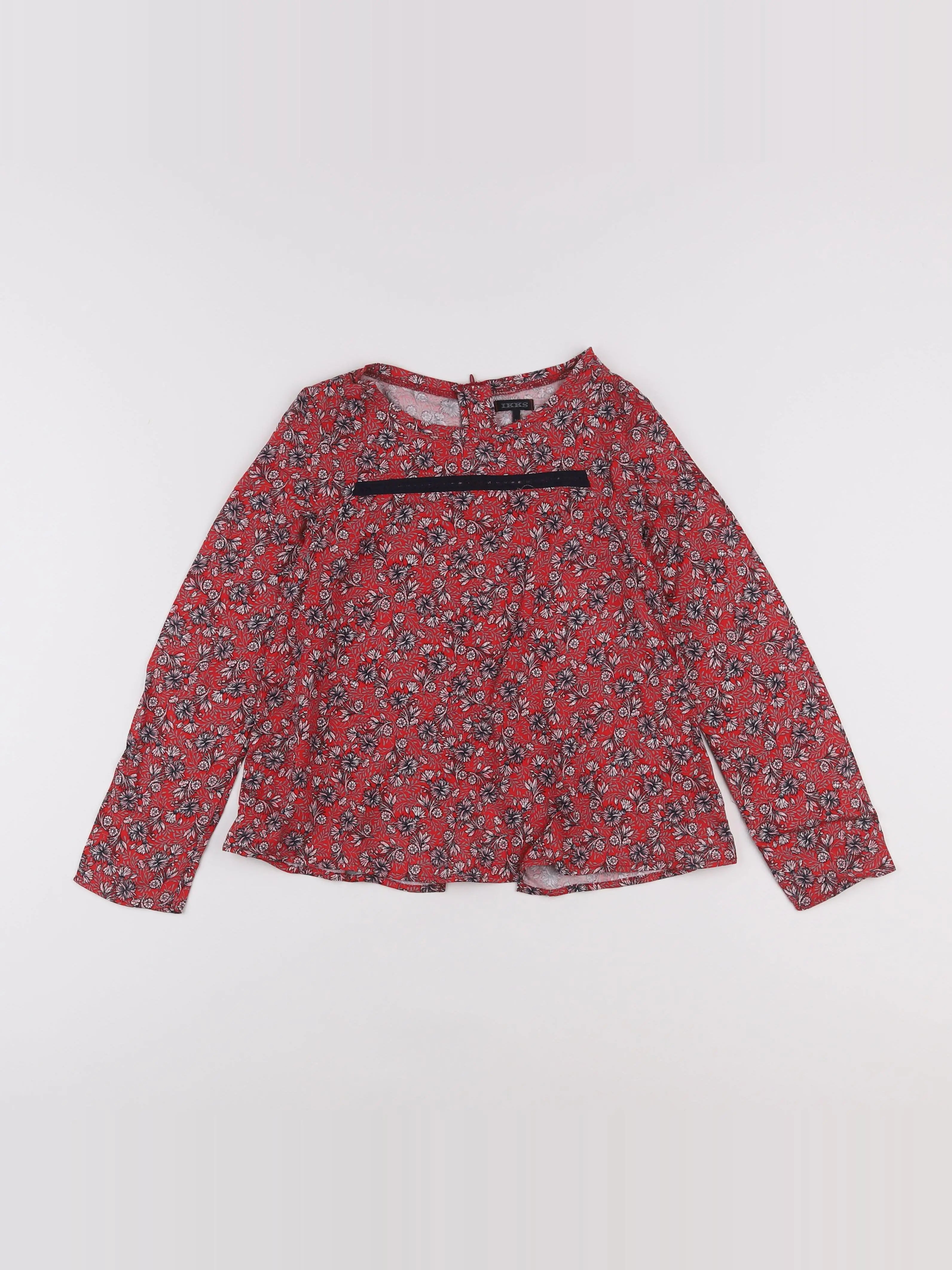 IKKS - blouse rouge - 8 ans