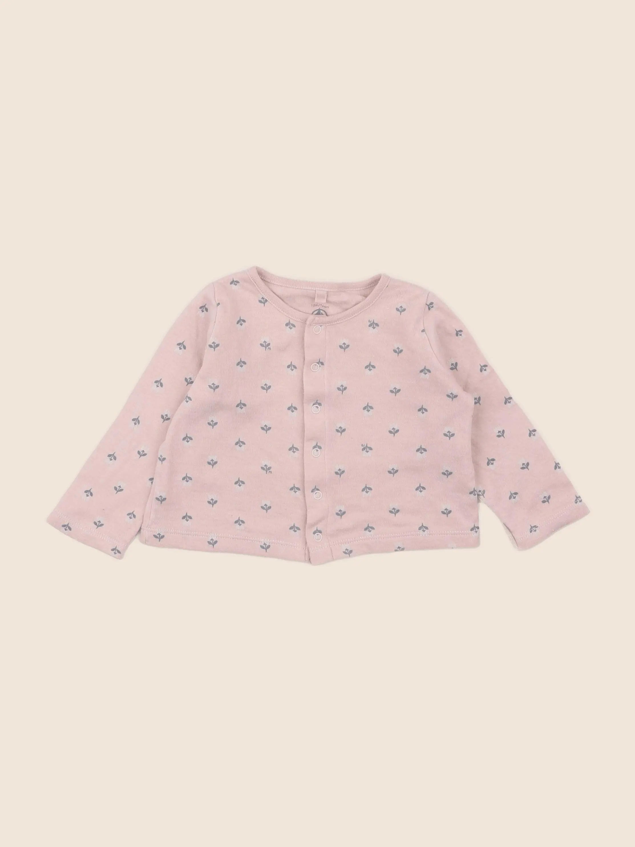 Petit Bateau - sweat rose - 12 mois