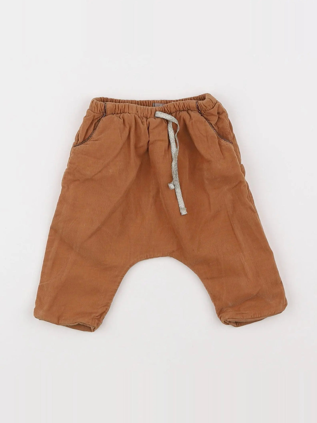 Emile et Ida - sarouel doublé marron - 3 mois