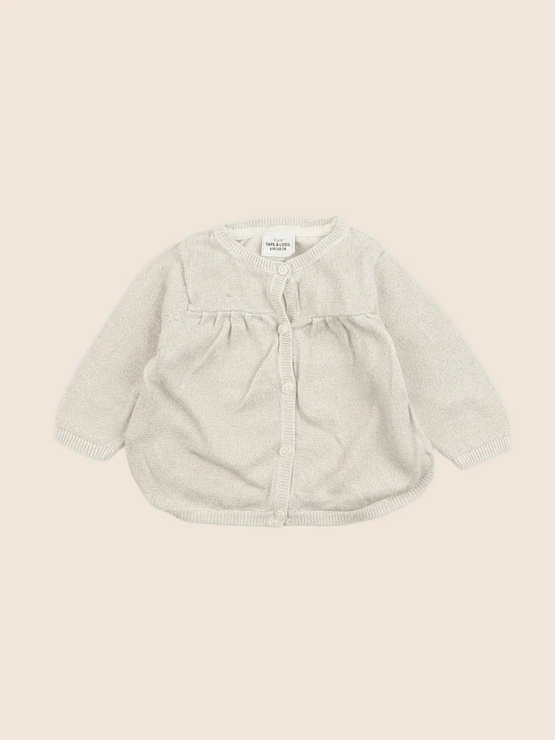Tape à l'oeil - gilet beige - 6 mois